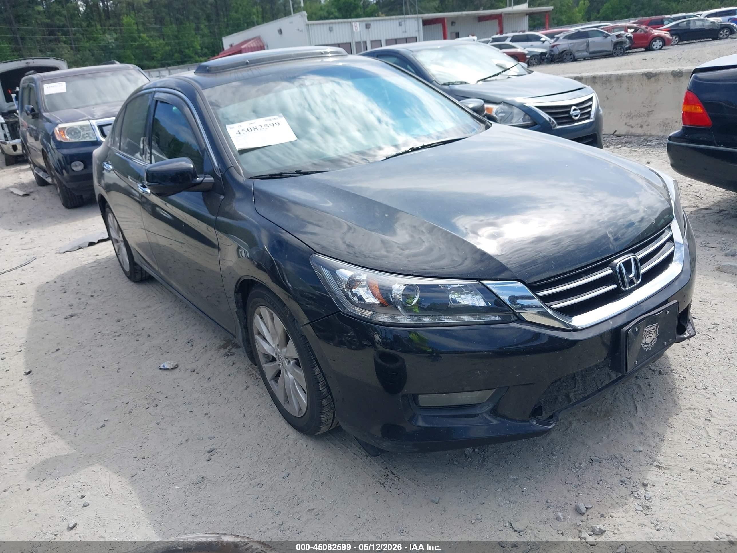 2014 Honda Accord Ex-l V-6 Black vin: 1HGCR3F80EA020141