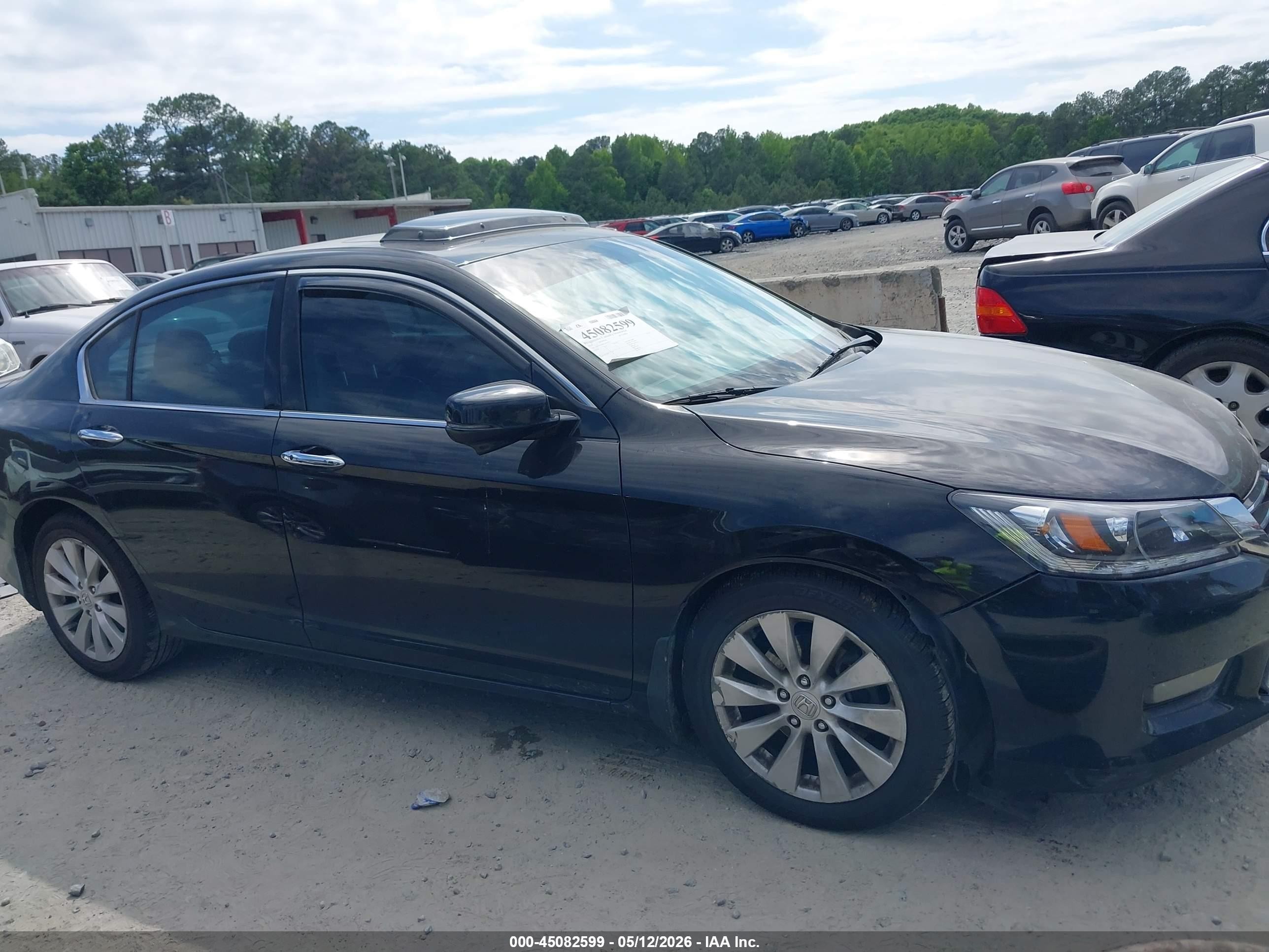 2014 Honda Accord Ex-l V-6 Black vin: 1HGCR3F80EA020141