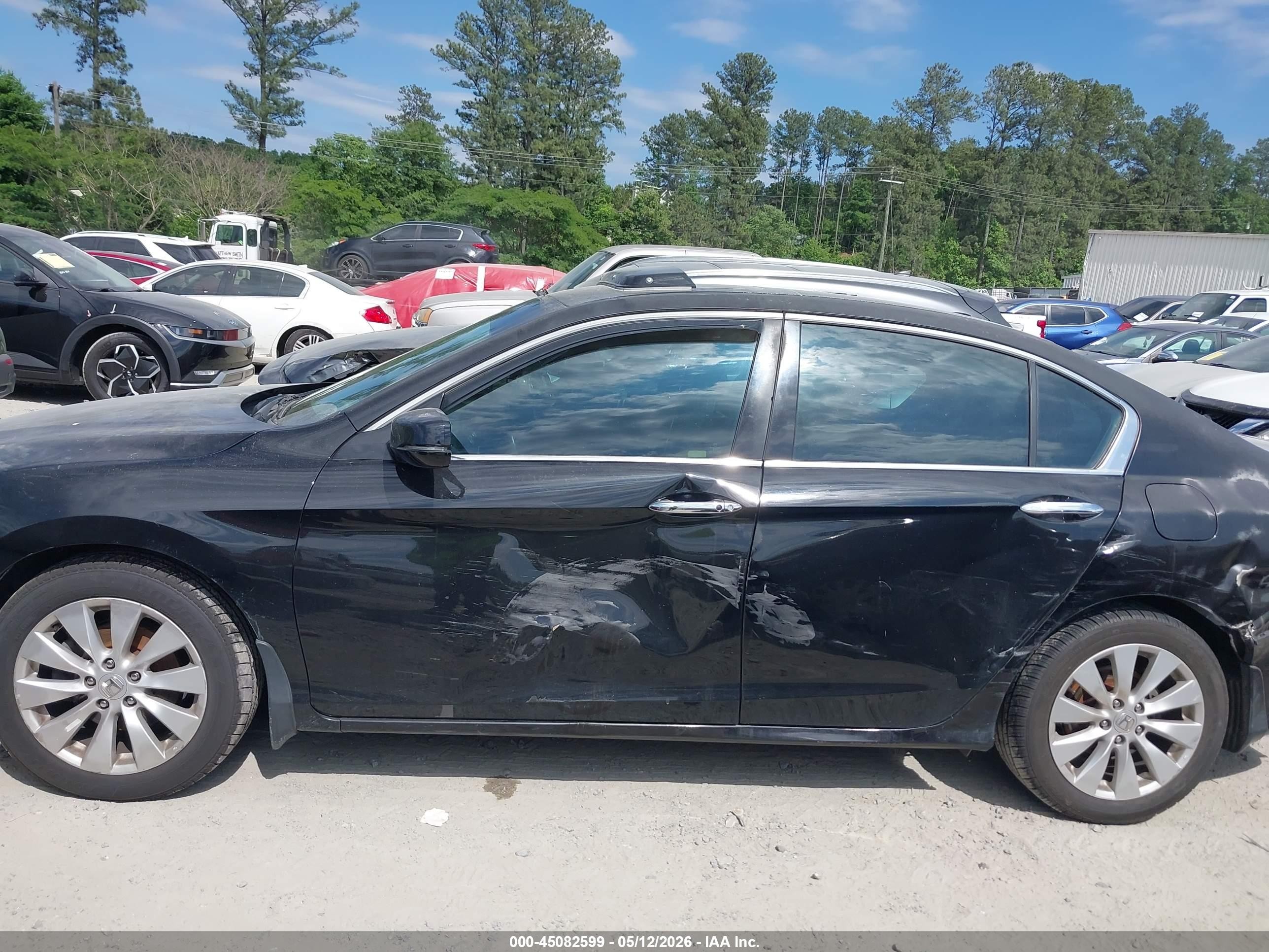 2014 Honda Accord Ex-l V-6 Black vin: 1HGCR3F80EA020141