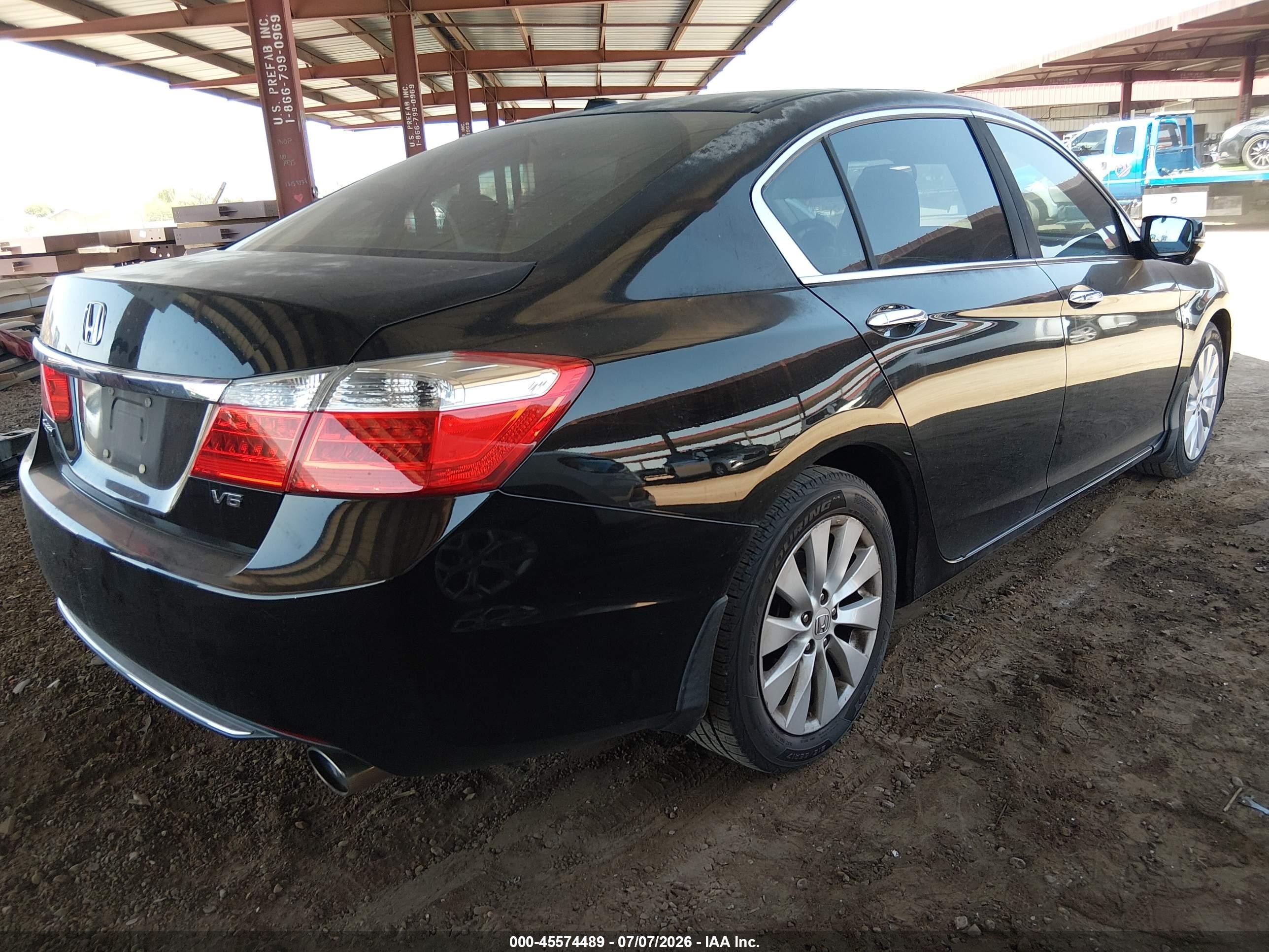 2014 Honda Accord Ex-l V-6 Black vin: 1HGCR3F80EA032855