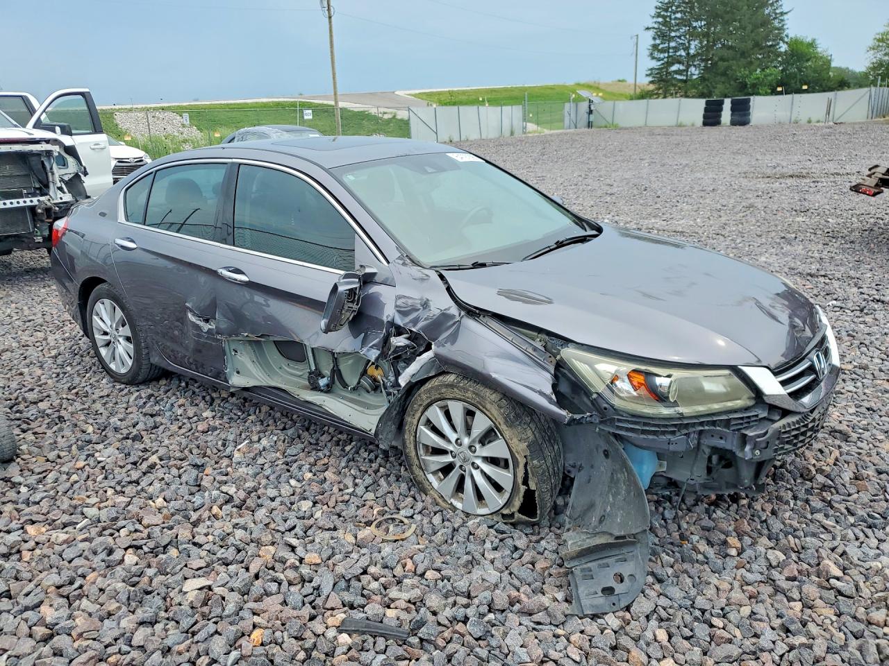 2015 Honda Accord Exl Silver vin: 1HGCR3F80FA013496