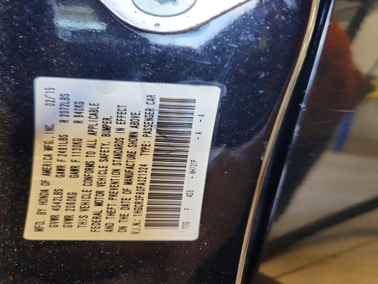 2015 Honda Accord Exl Black vin: 1HGCR3F80FA021324