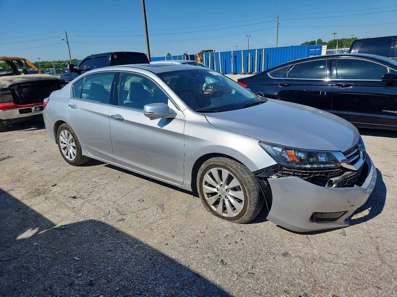 2015 Honda Accord Exl Серебряный vin: 1HGCR3F80FA022618