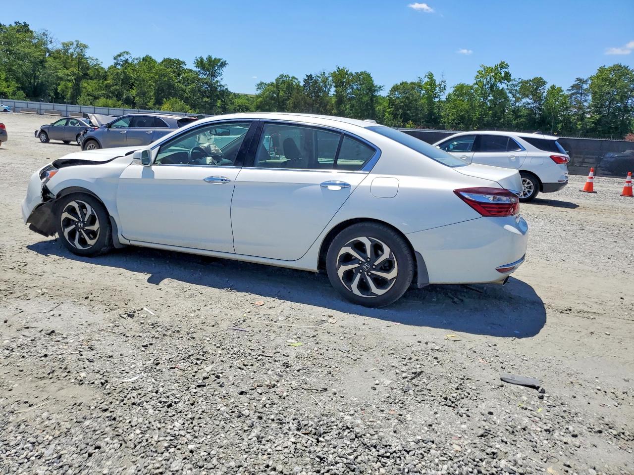 2017 Honda Accord Exl White vin: 1HGCR3F80HA039258