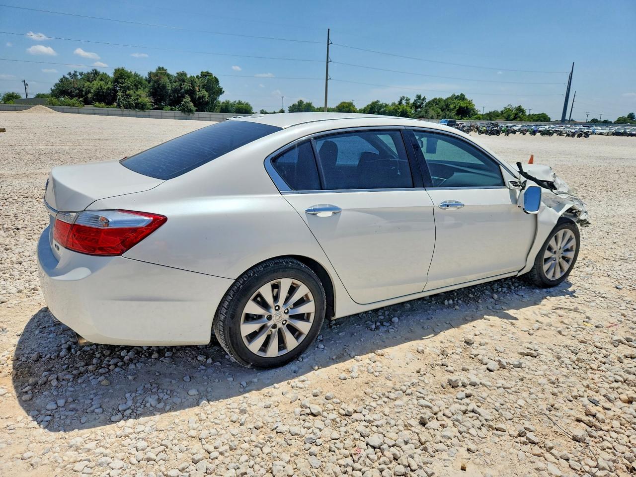 2013 Honda Accord Exl White vin: 1HGCR3F81DA009065