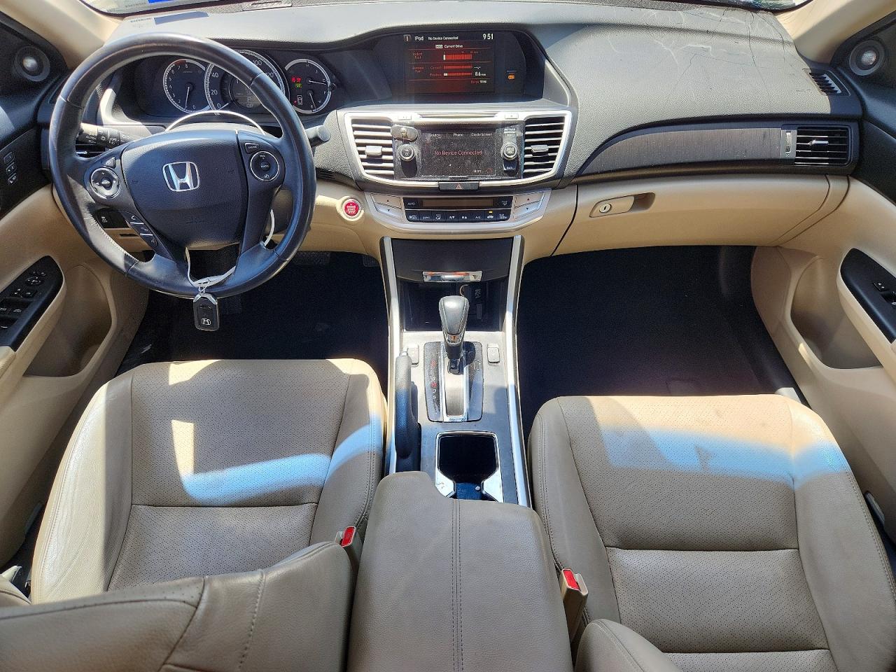 2013 Honda Accord Exl White vin: 1HGCR3F81DA009065