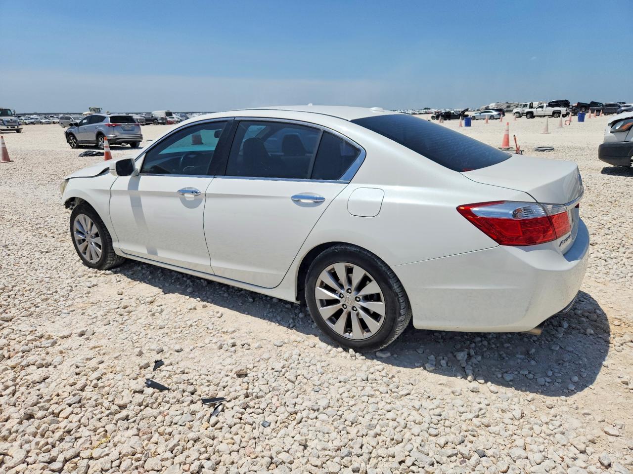 2013 Honda Accord Exl White vin: 1HGCR3F81DA009065