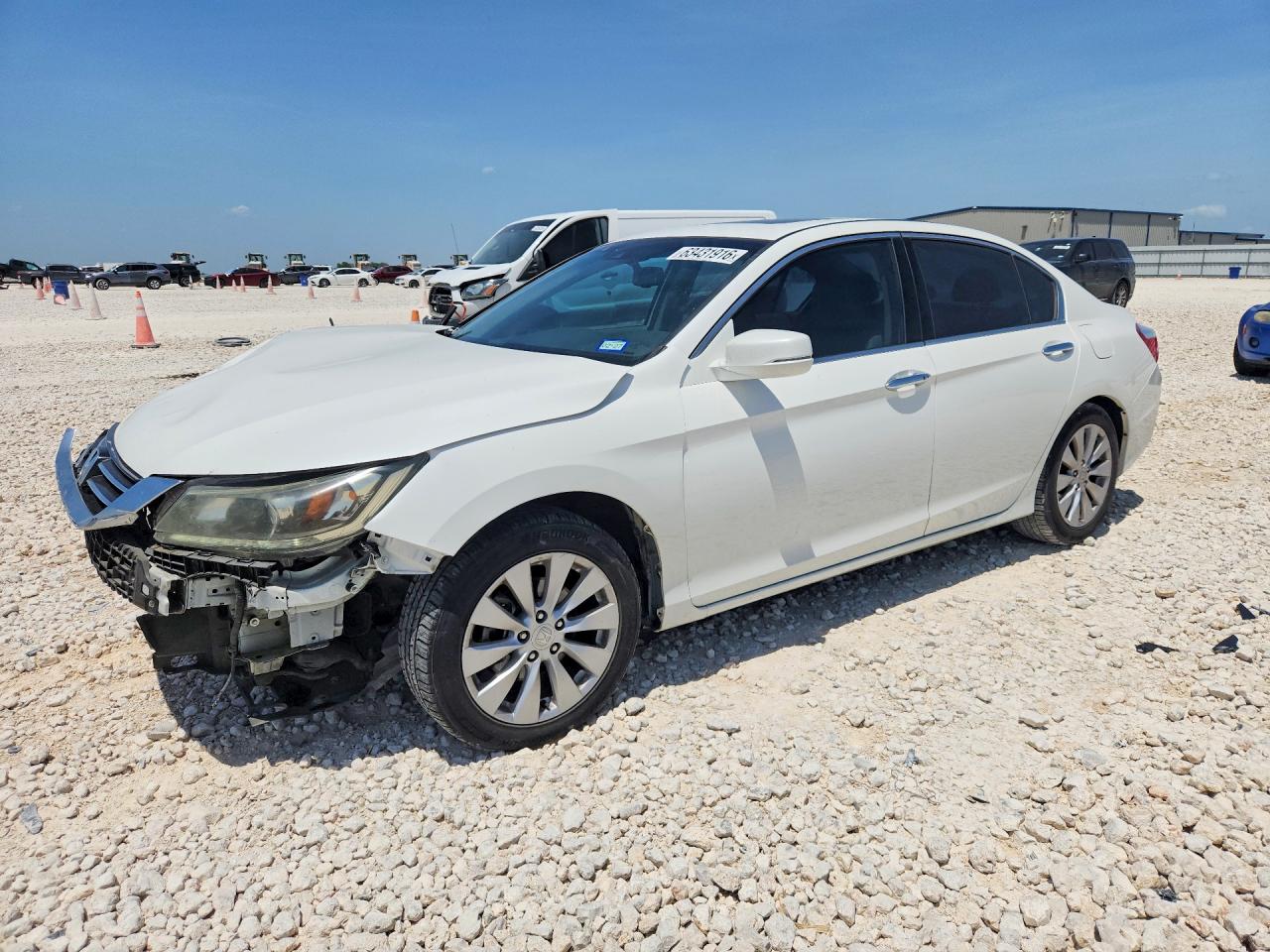 2013 Honda Accord Exl White vin: 1HGCR3F81DA009065