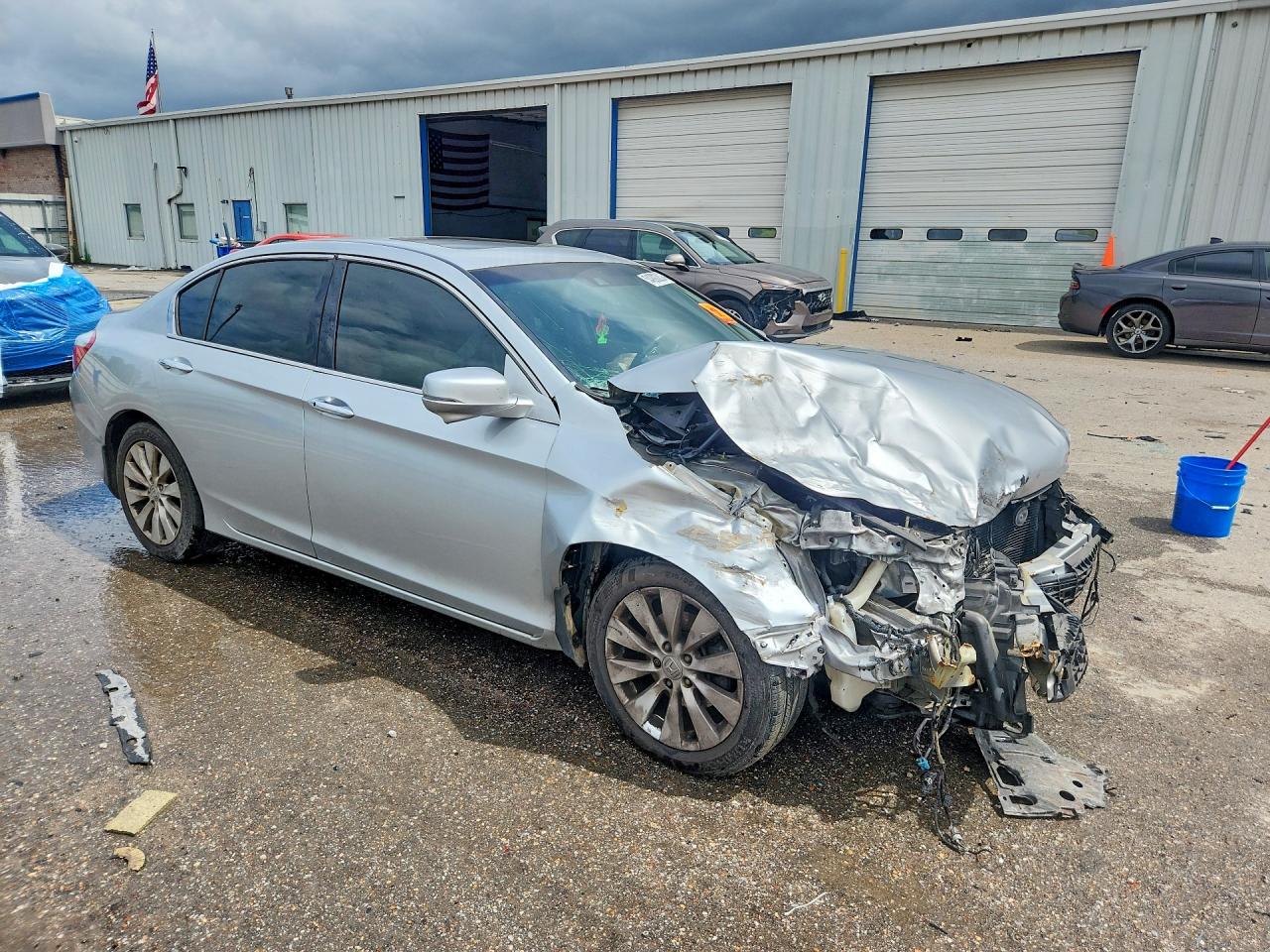 2013 Honda Accord Exl Silver vin: 1HGCR3F81DA020731
