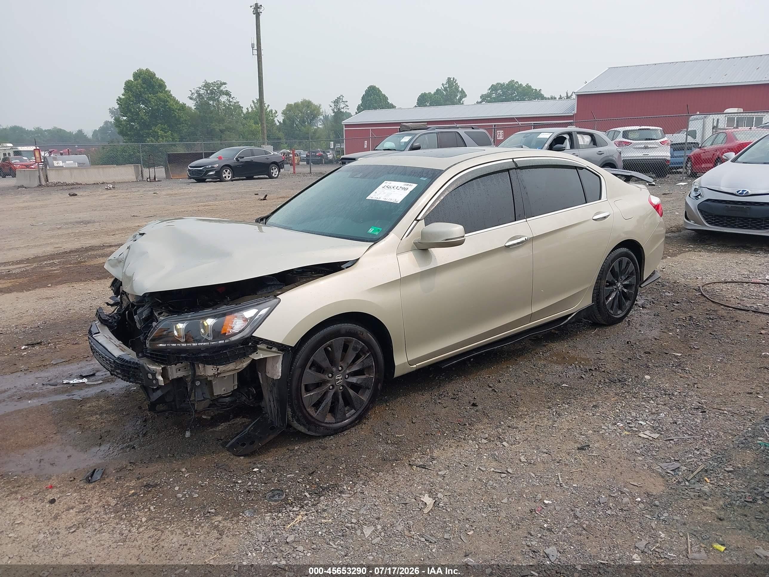 2013 Honda Accord Ex-l V-6 Gold vin: 1HGCR3F81DA020941