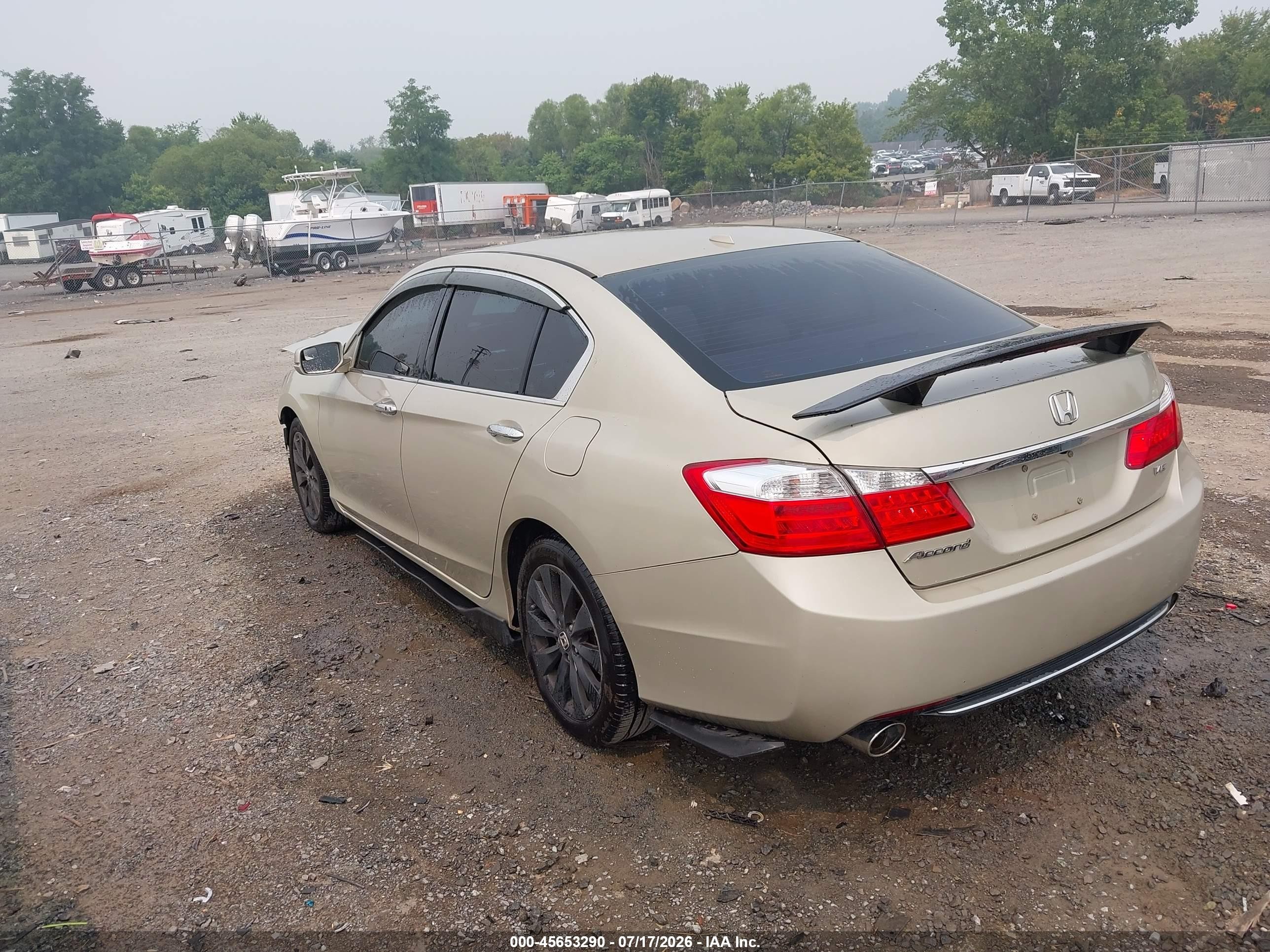 2013 Honda Accord Ex-l V-6 Gold vin: 1HGCR3F81DA020941