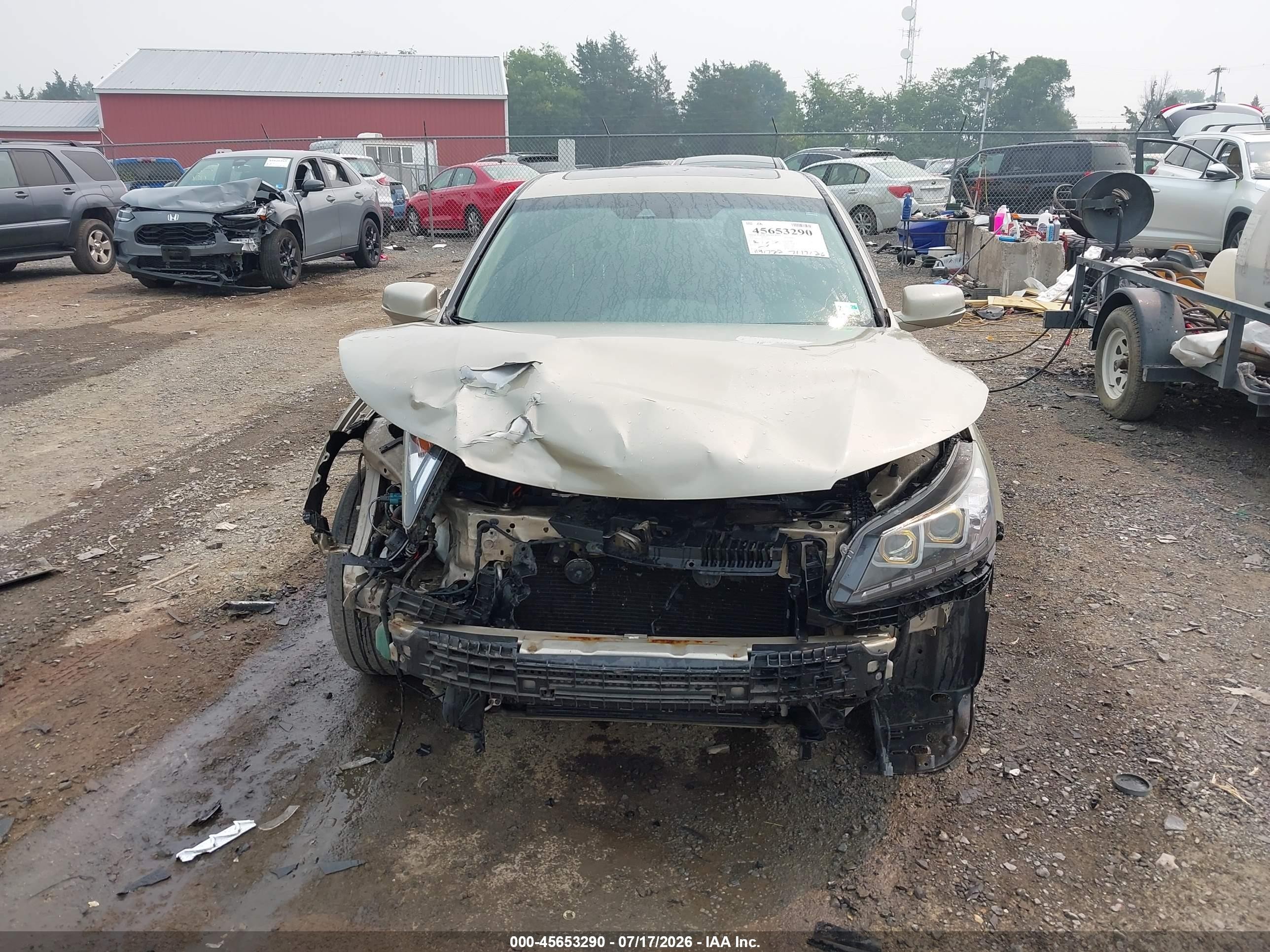 2013 Honda Accord Ex-l V-6 Gold vin: 1HGCR3F81DA020941