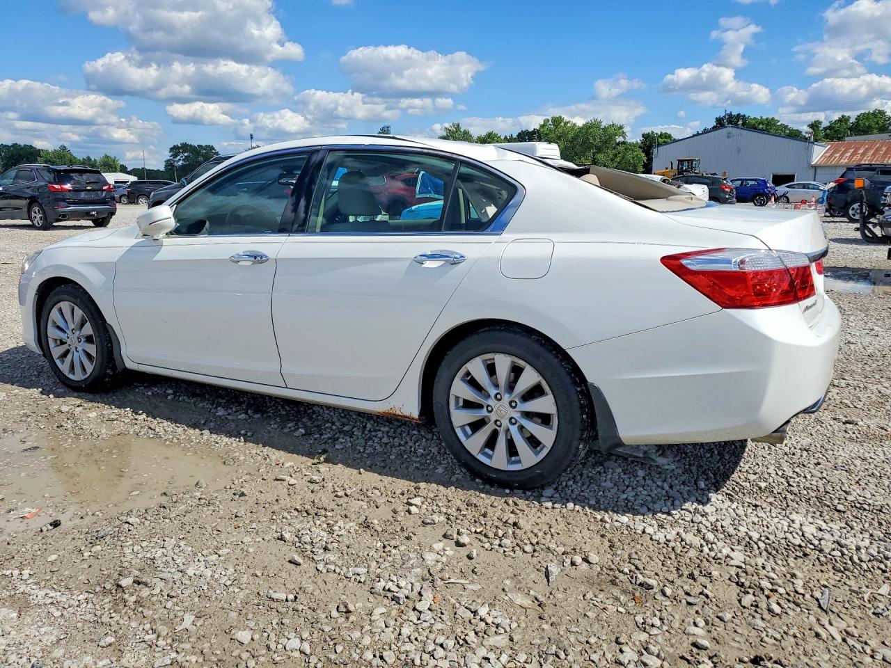 2013 Honda Accord Exl White vin: 1HGCR3F81DA022737