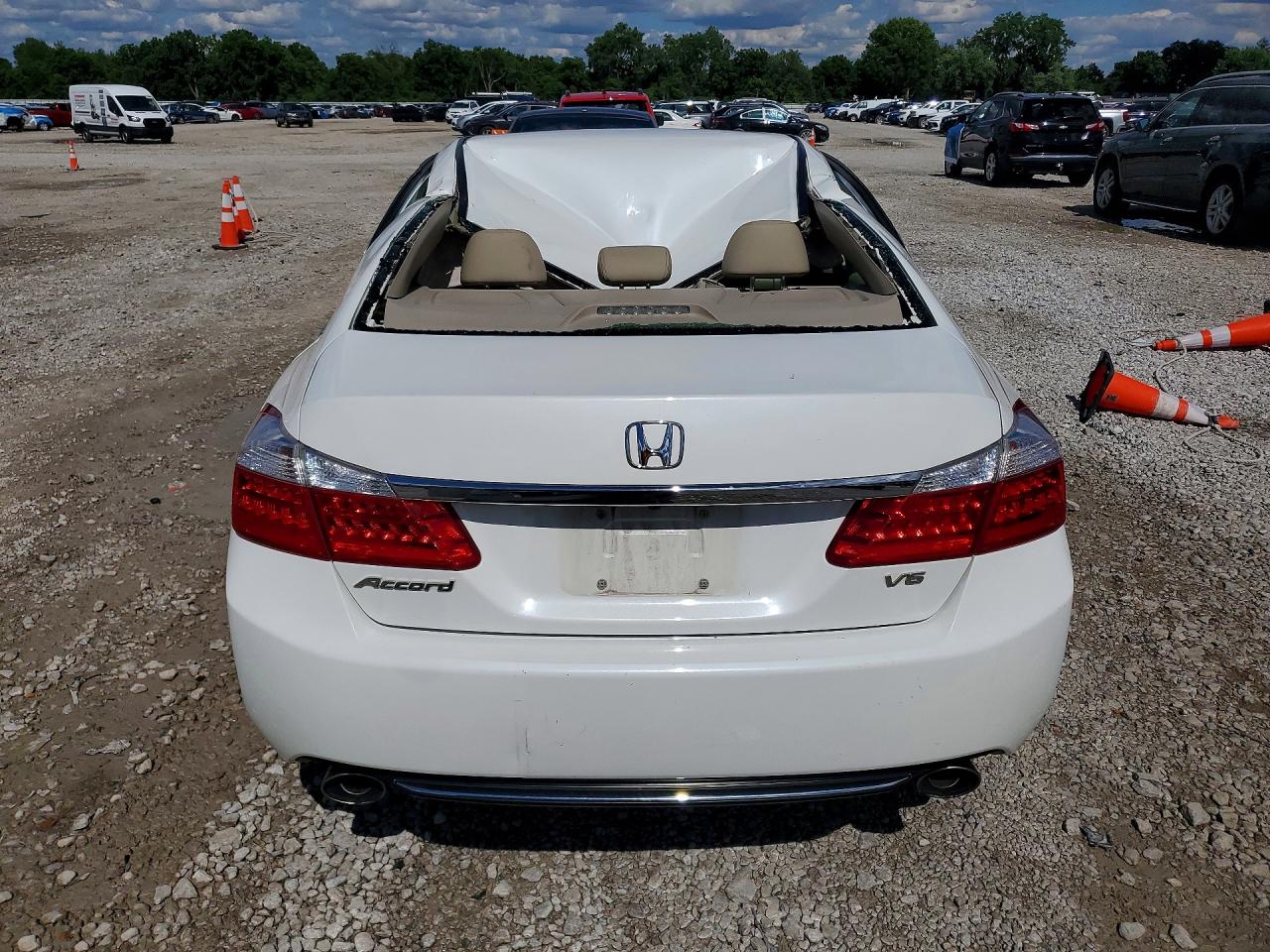2013 Honda Accord Exl White vin: 1HGCR3F81DA022737