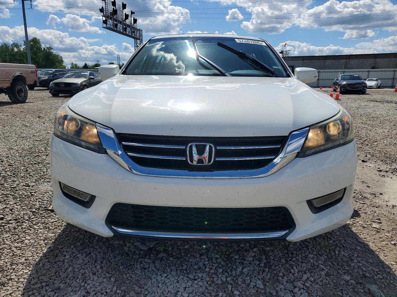 2013 Honda Accord Exl White vin: 1HGCR3F81DA022737
