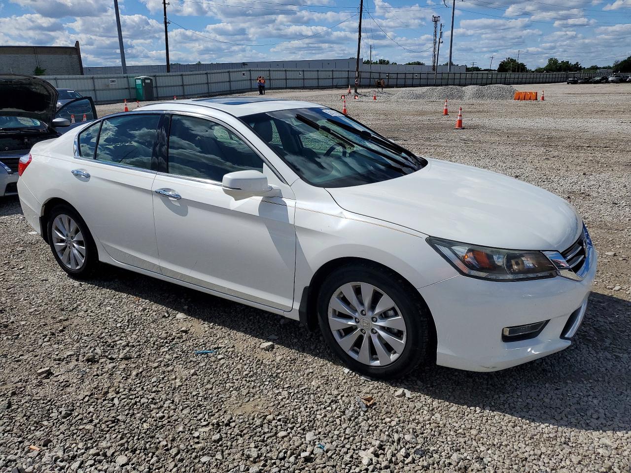 2013 Honda Accord Exl White vin: 1HGCR3F81DA022737