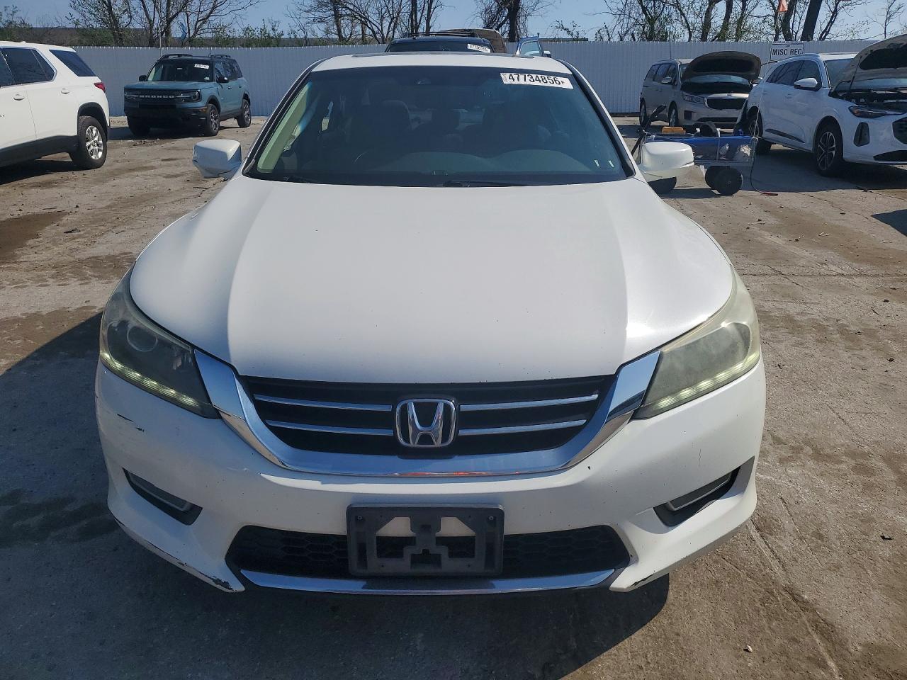 2013 Honda Accord White vin: 1HGCR3F81DA023421