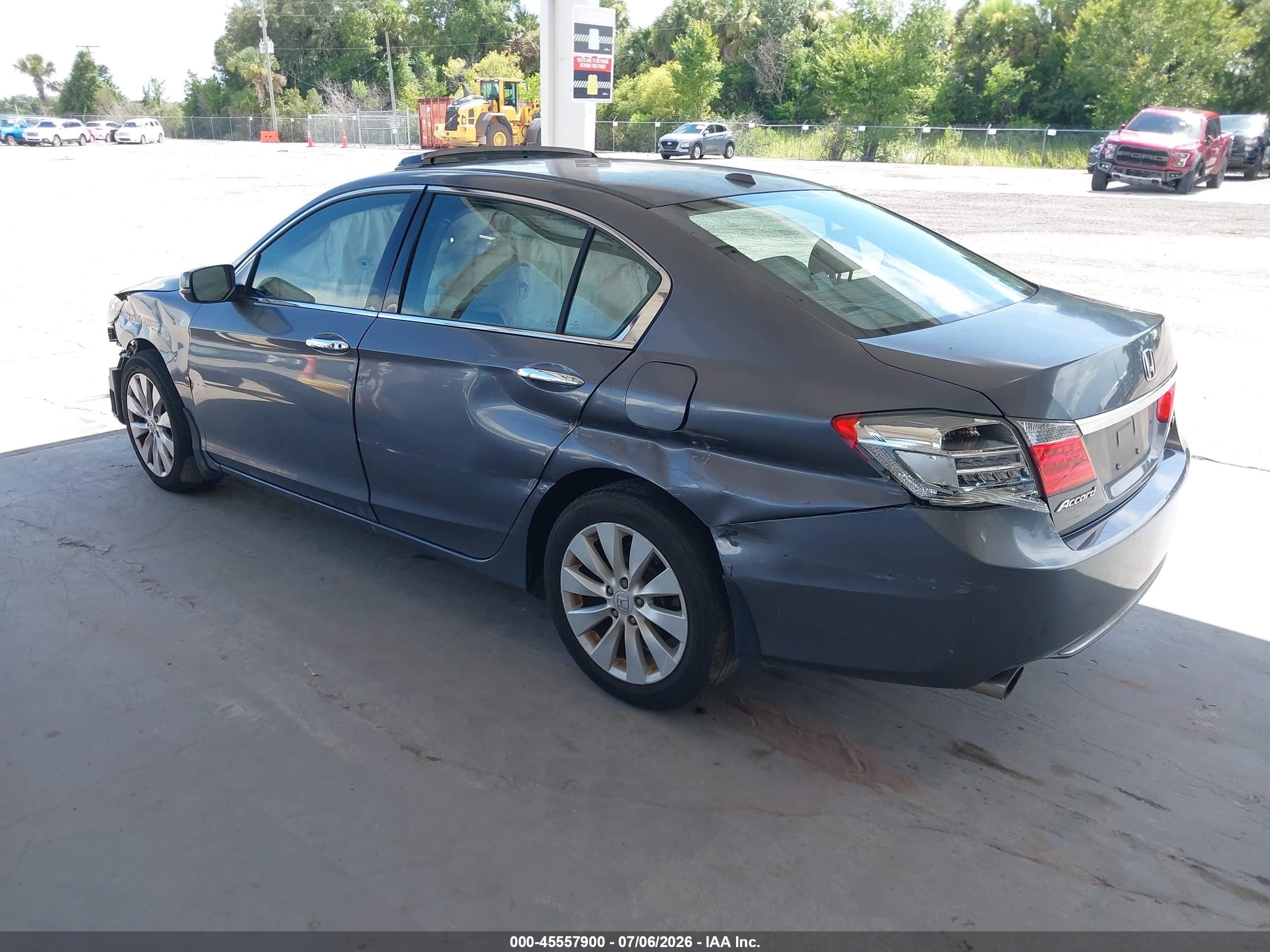 2013 Honda Accord Ex-l V-6 Gray vin: 1HGCR3F81DA031230