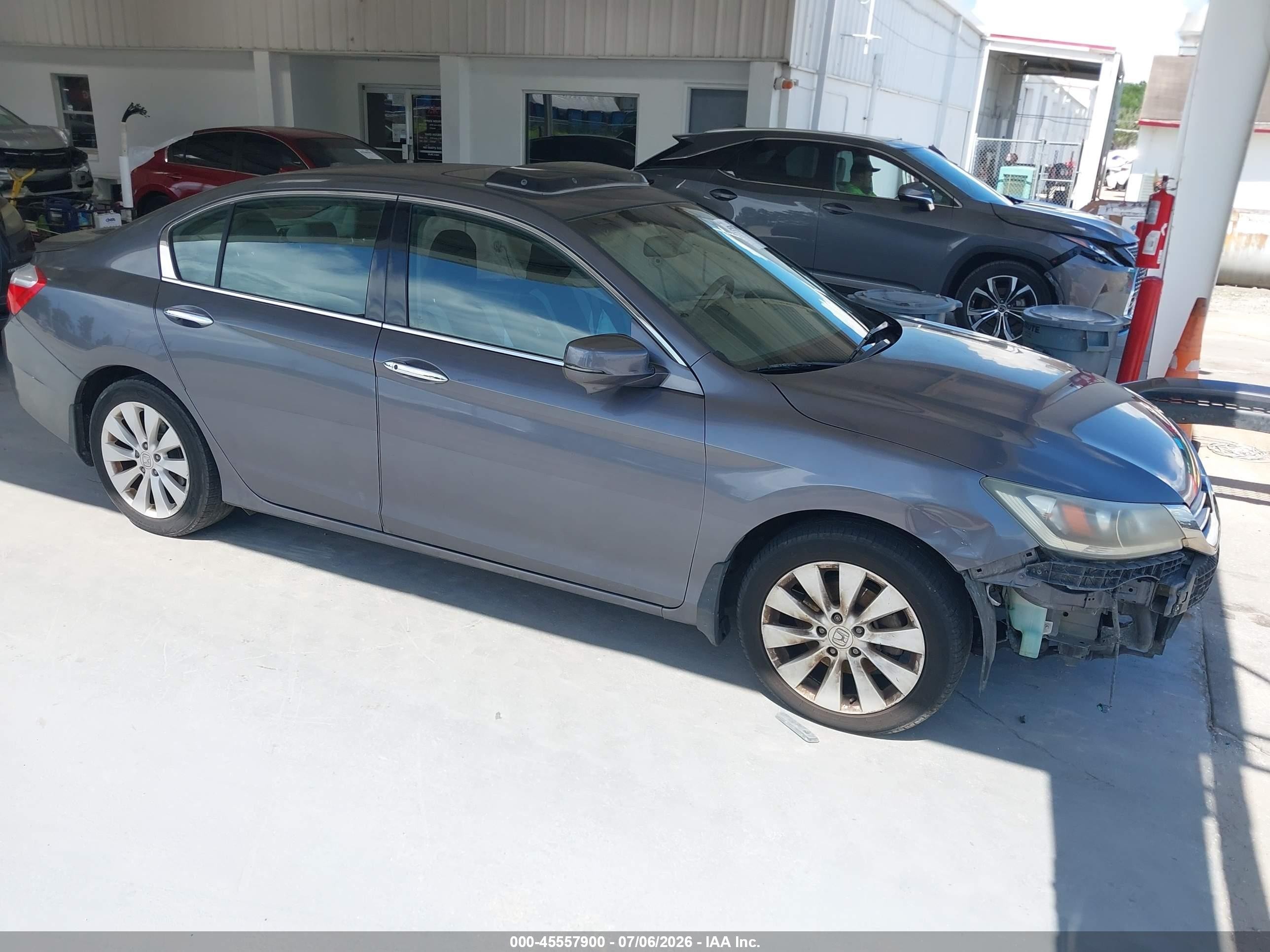 2013 Honda Accord Ex-l V-6 Gray vin: 1HGCR3F81DA031230