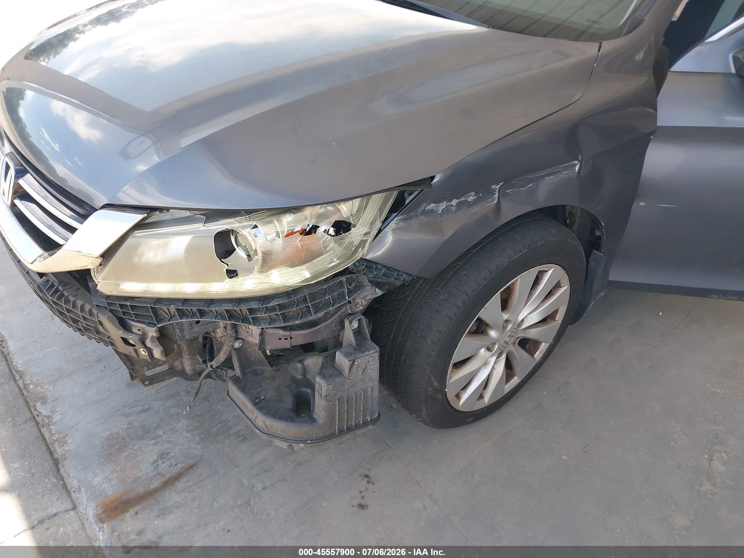 2013 Honda Accord Ex-l V-6 Gray vin: 1HGCR3F81DA031230