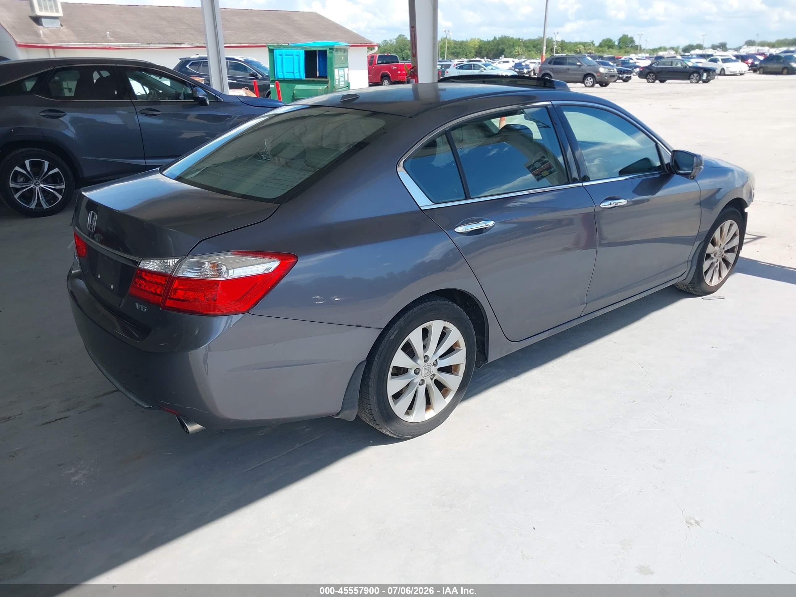 2013 Honda Accord Ex-l V-6 Gray vin: 1HGCR3F81DA031230