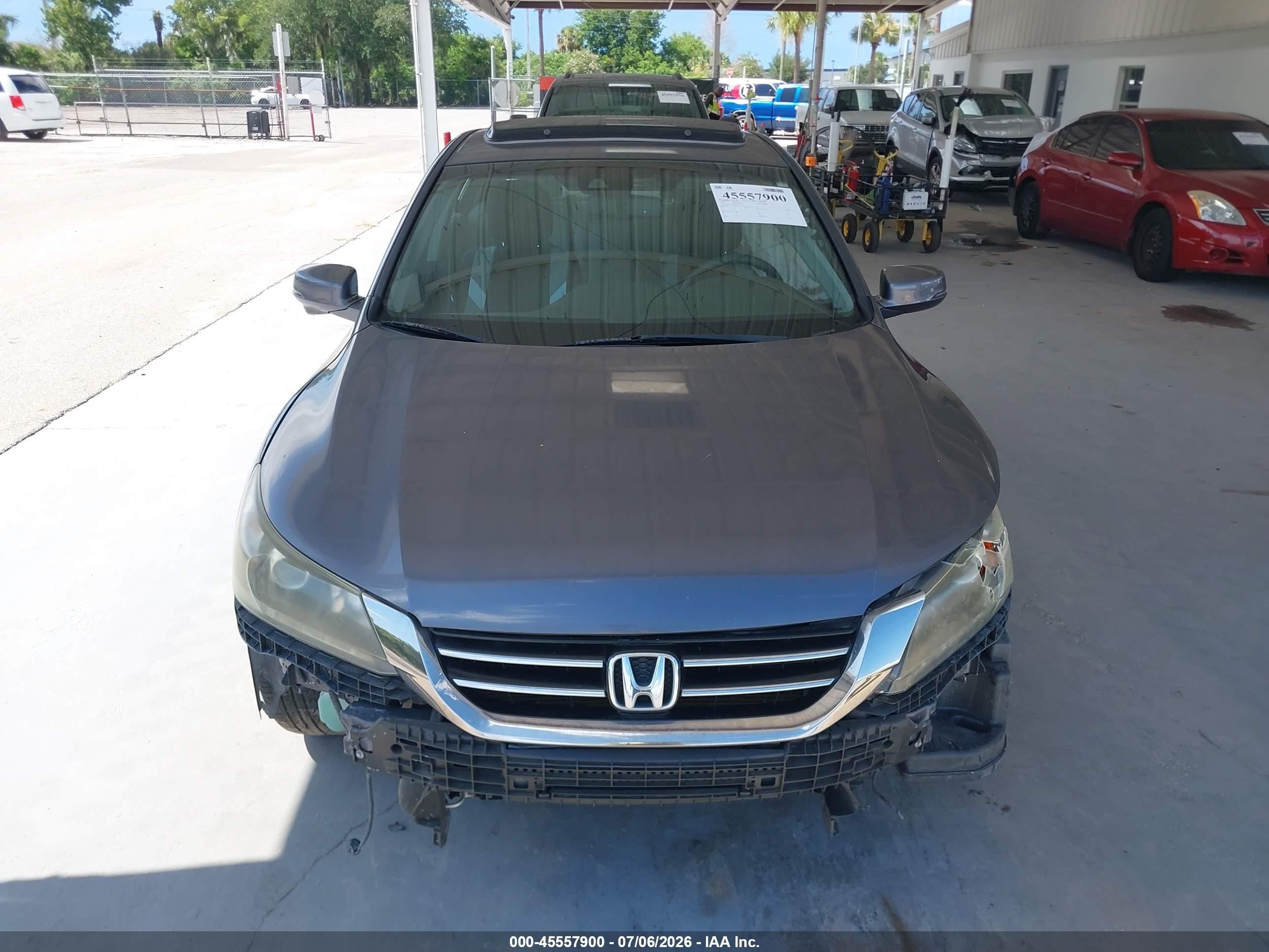 2013 Honda Accord Ex-l V-6 Gray vin: 1HGCR3F81DA031230