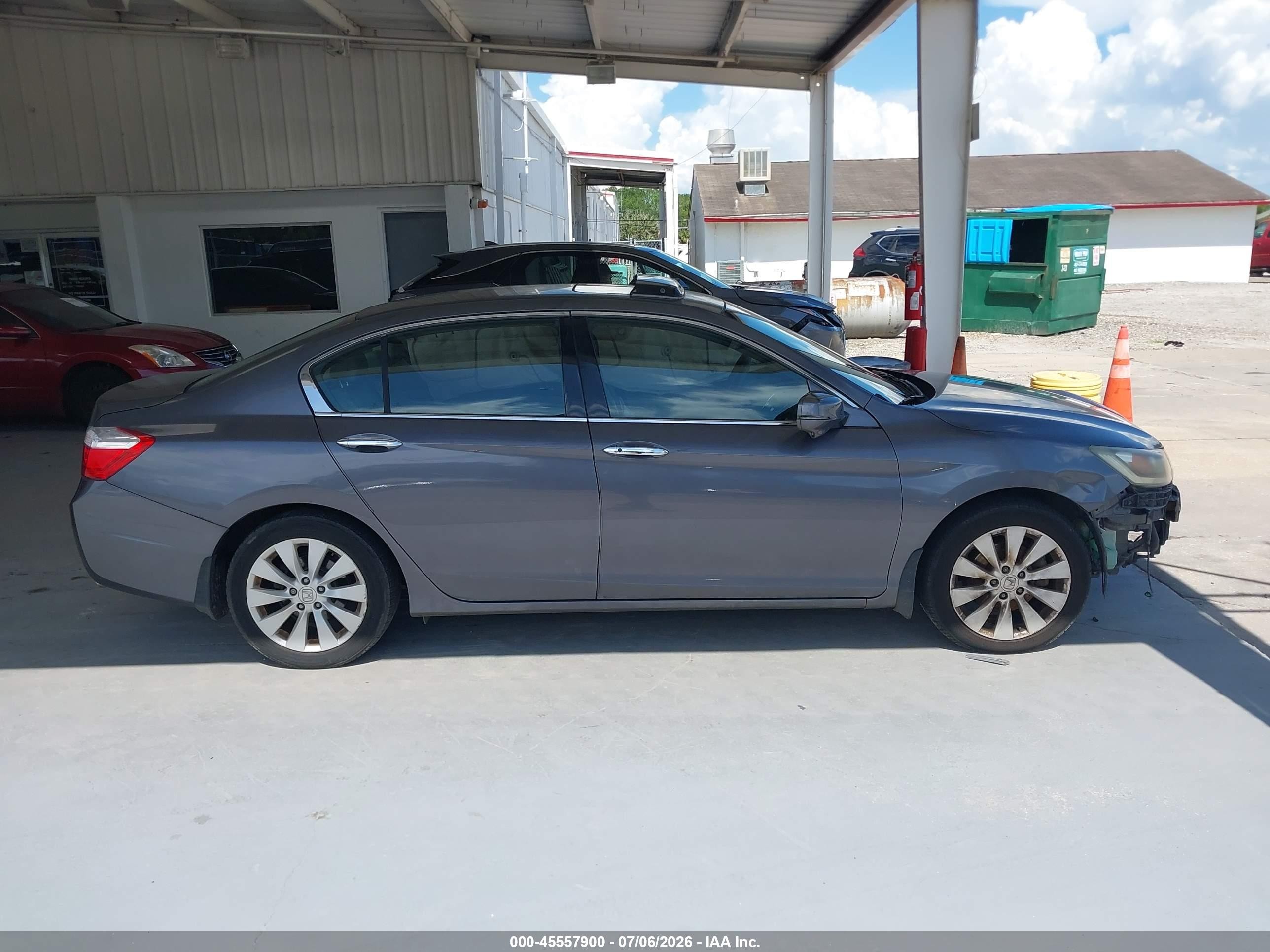 2013 Honda Accord Ex-l V-6 Gray vin: 1HGCR3F81DA031230