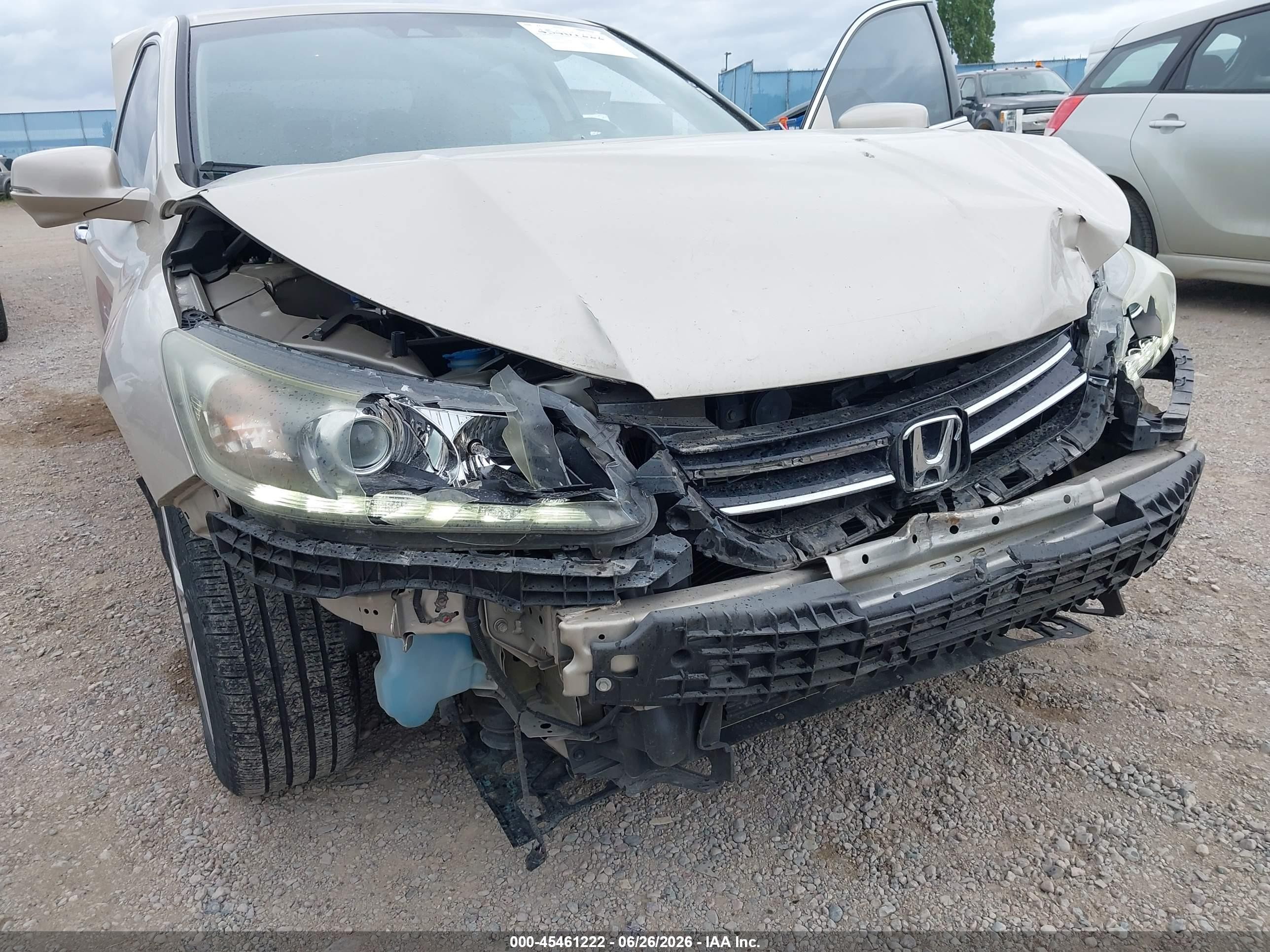 2013 Honda Accord Ex-l V-6 Champagne vin: 1HGCR3F81DA036511
