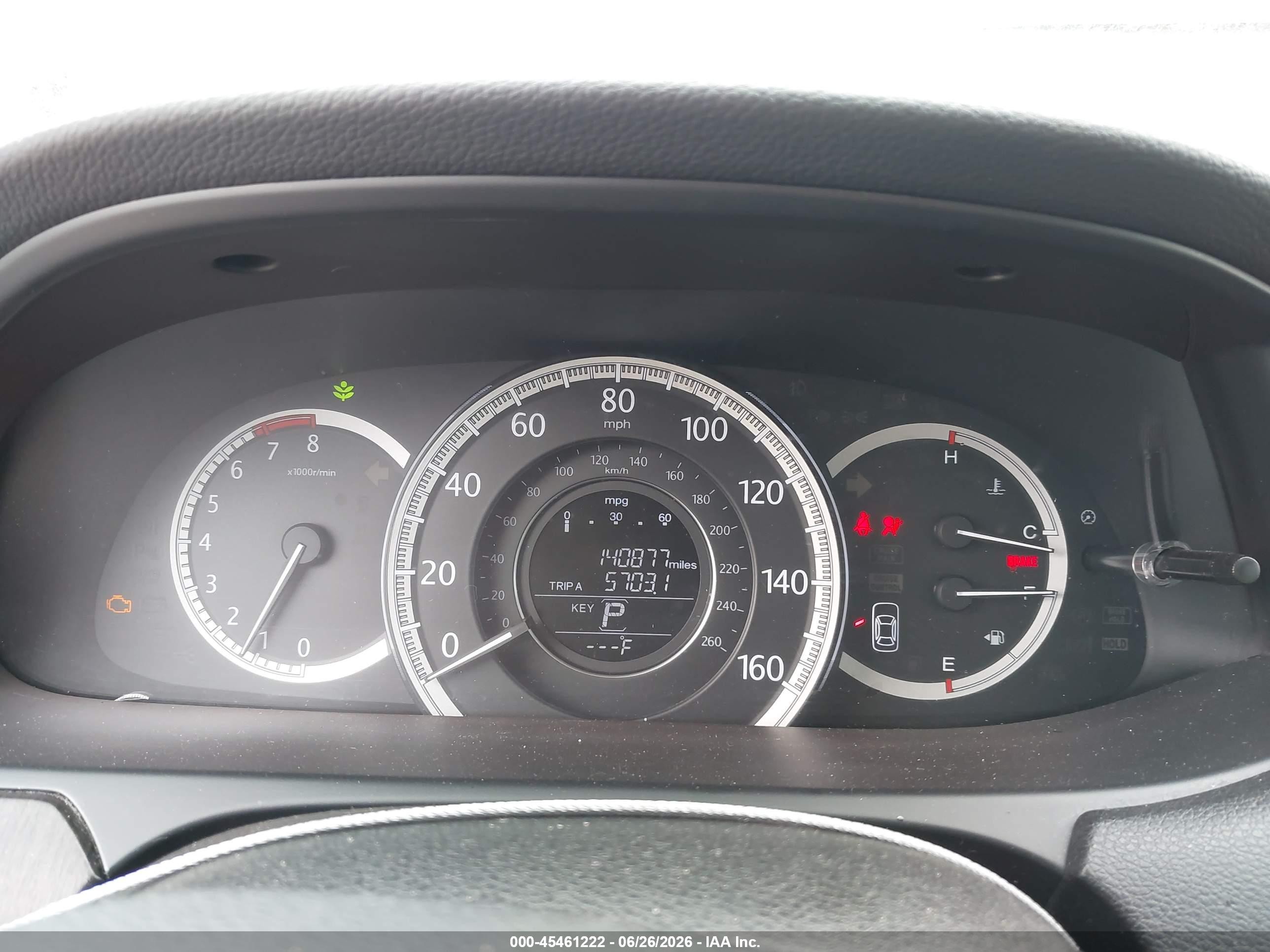 2013 Honda Accord Ex-l V-6 Champagne vin: 1HGCR3F81DA036511