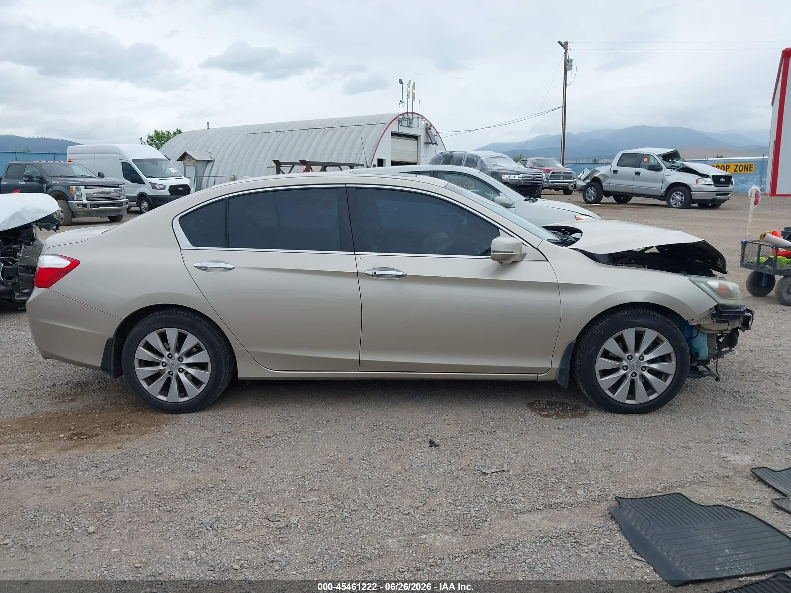 2013 Honda Accord Ex-l V-6 Champagne vin: 1HGCR3F81DA036511