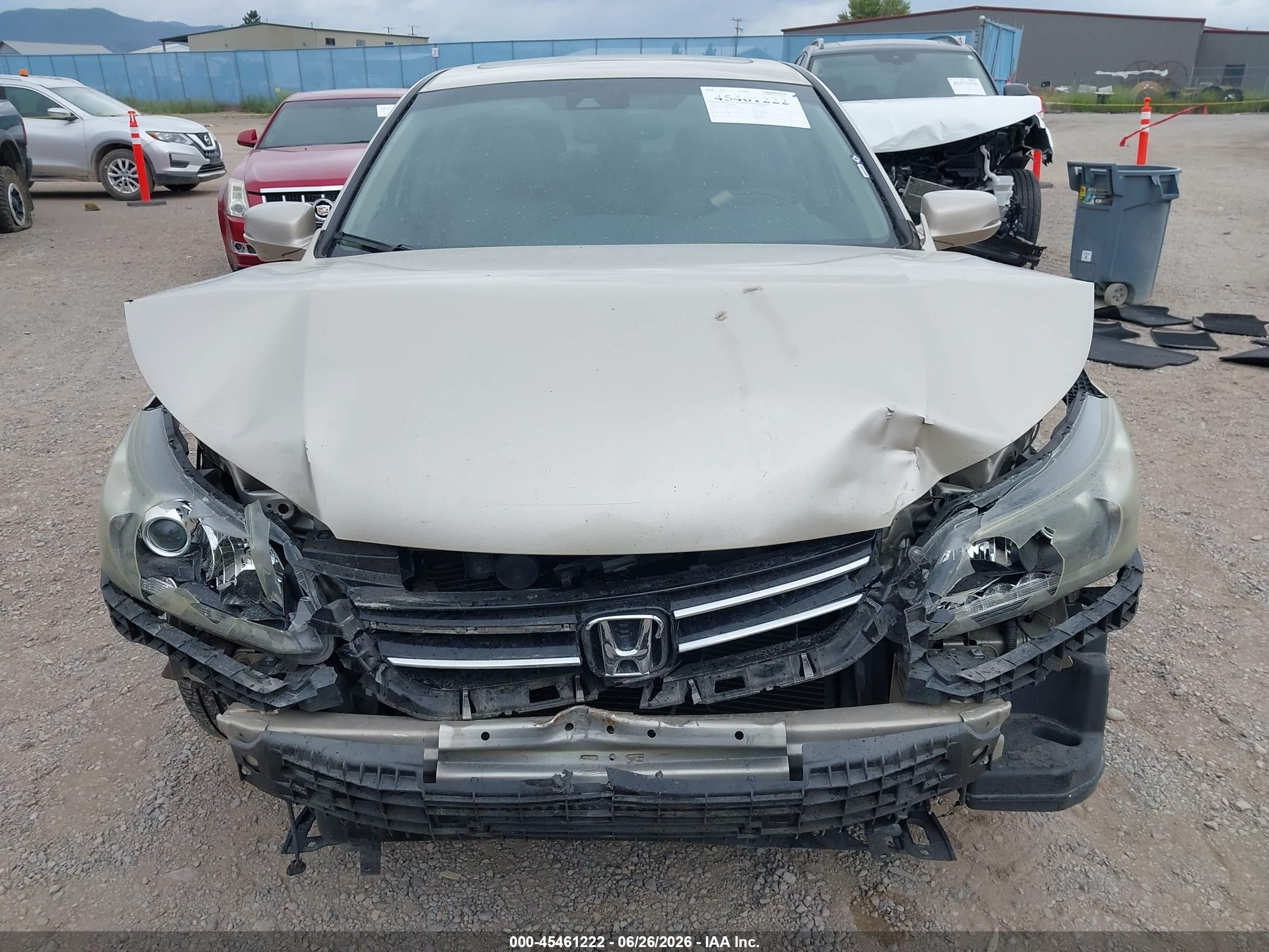 2013 Honda Accord Ex-l V-6 Champagne vin: 1HGCR3F81DA036511