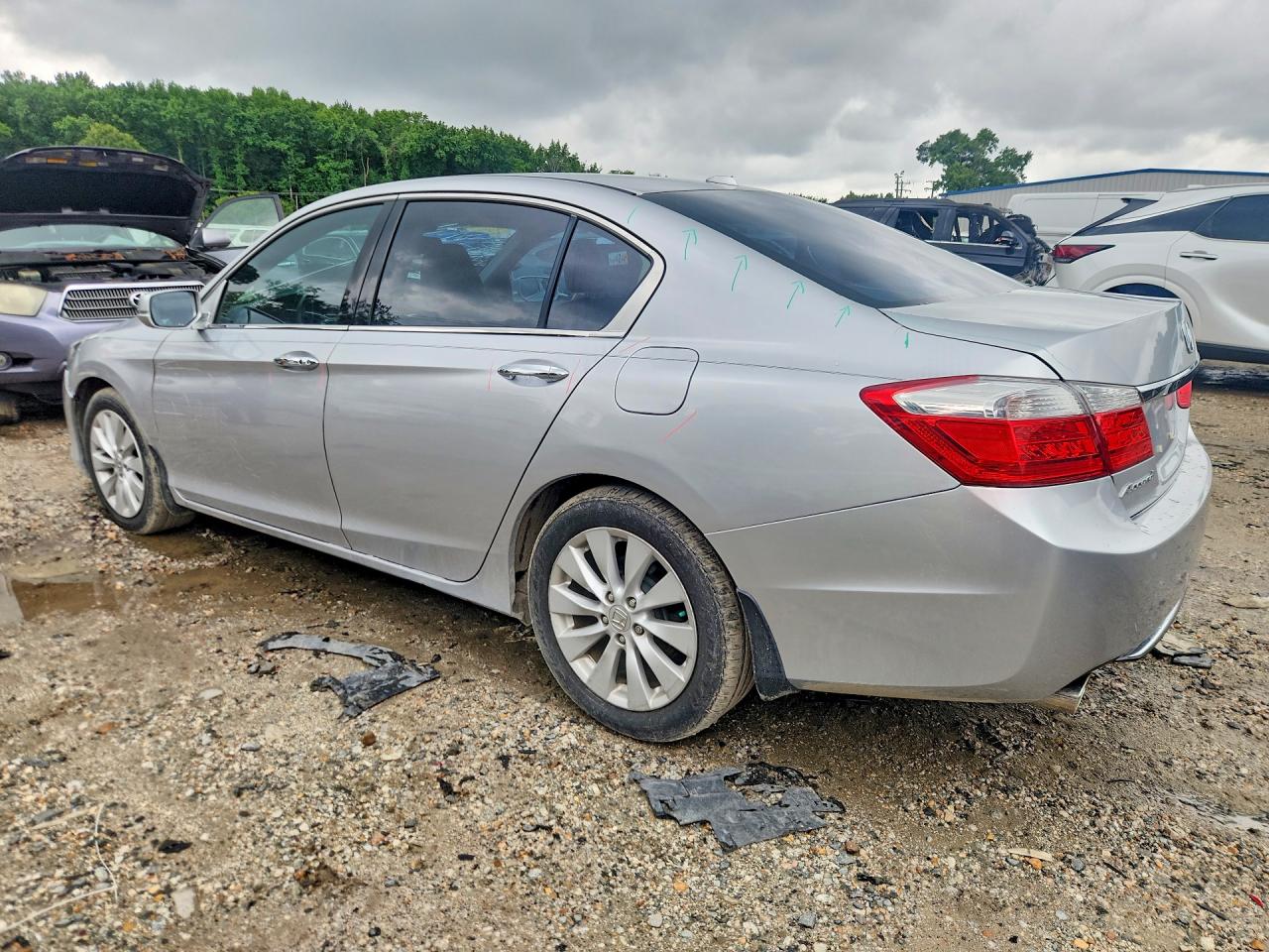 2013 Honda Accord Exl Silver vin: 1HGCR3F81DA040221