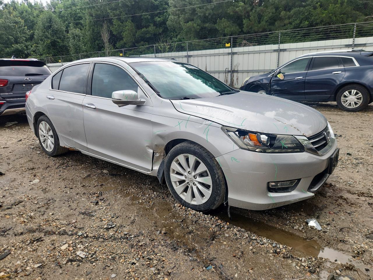 2013 Honda Accord Exl Silver vin: 1HGCR3F81DA040221