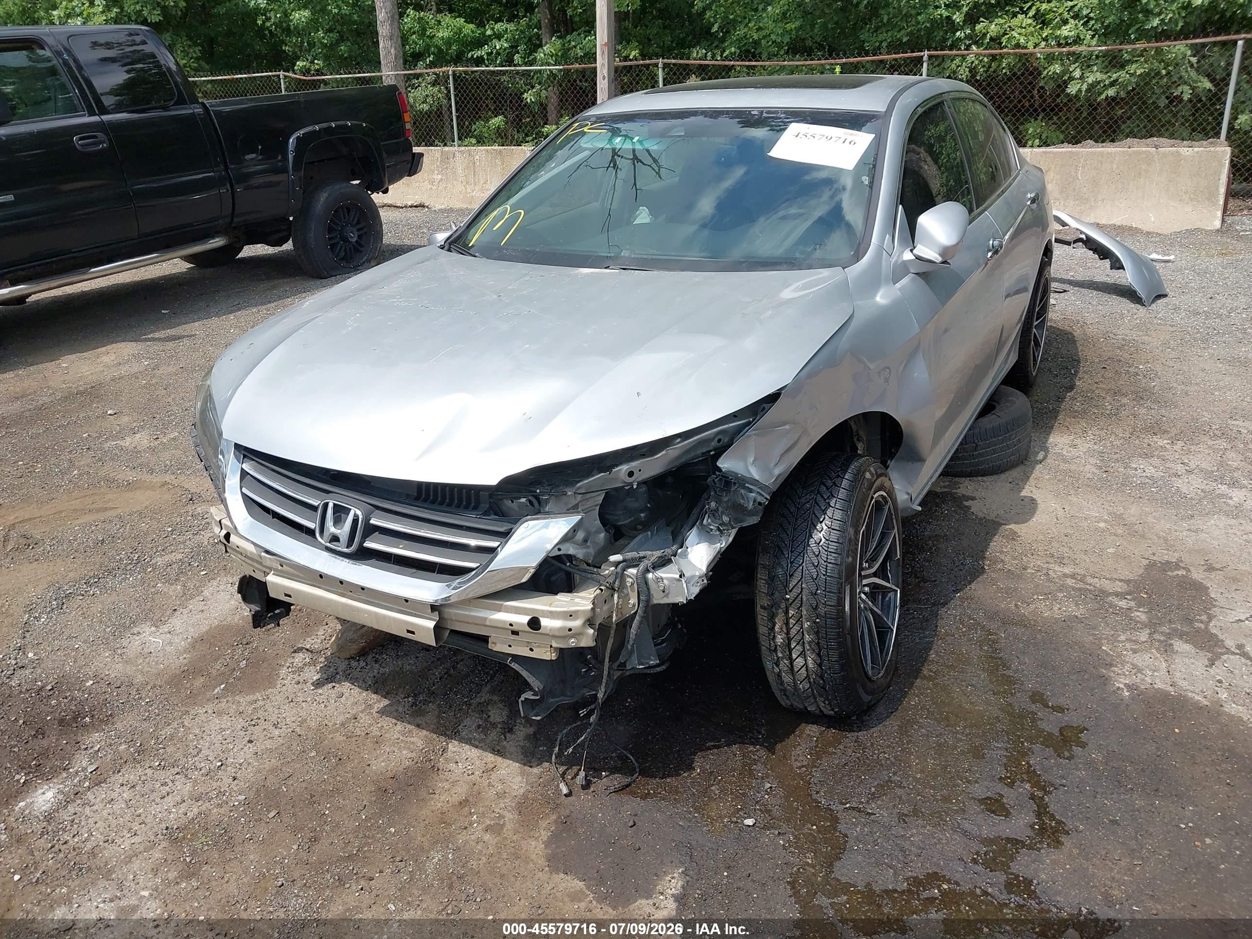 2013 Honda Accord Ex-l V-6 Silver vin: 1HGCR3F81DA046035
