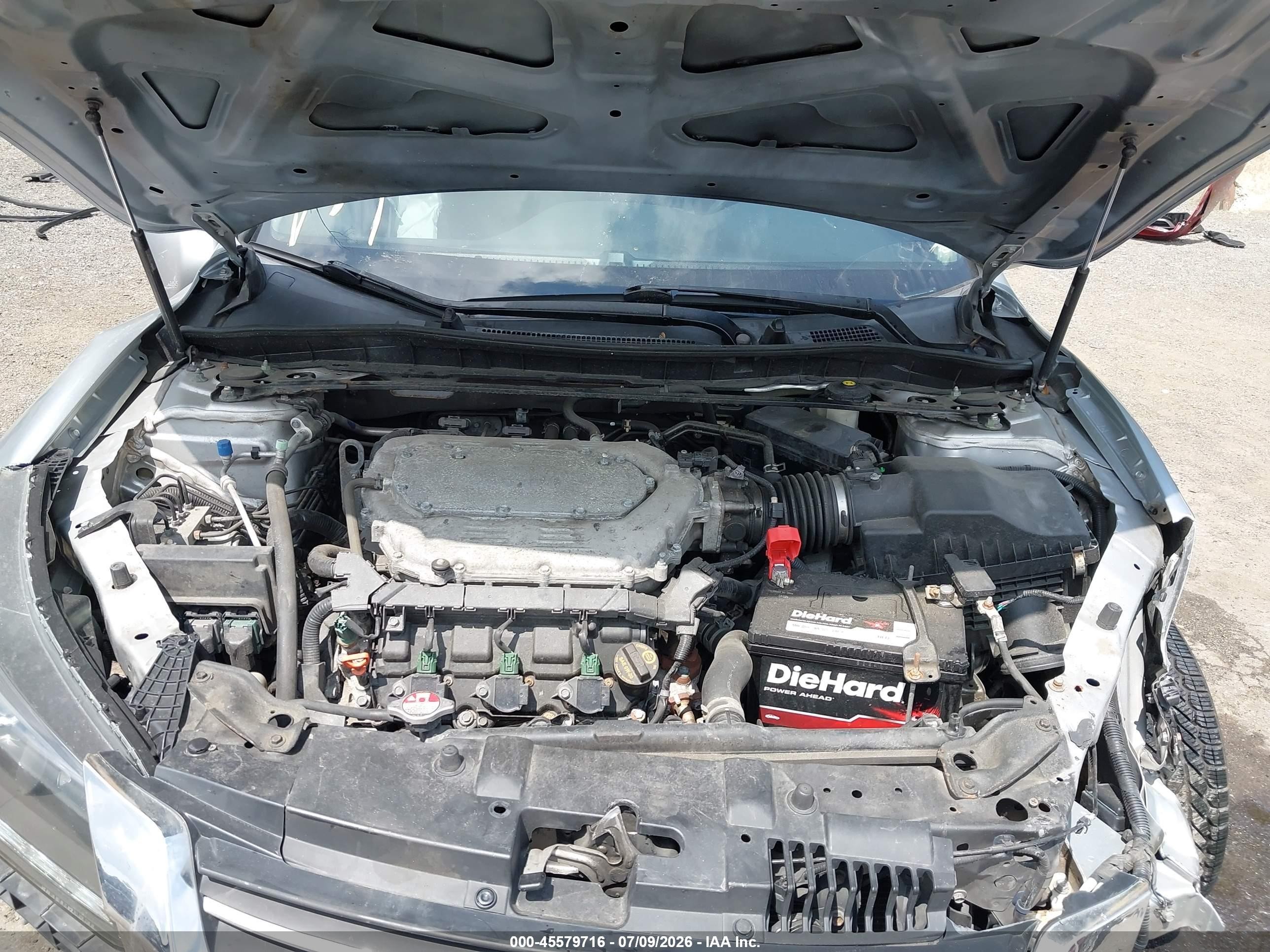 2013 Honda Accord Ex-l V-6 Silver vin: 1HGCR3F81DA046035