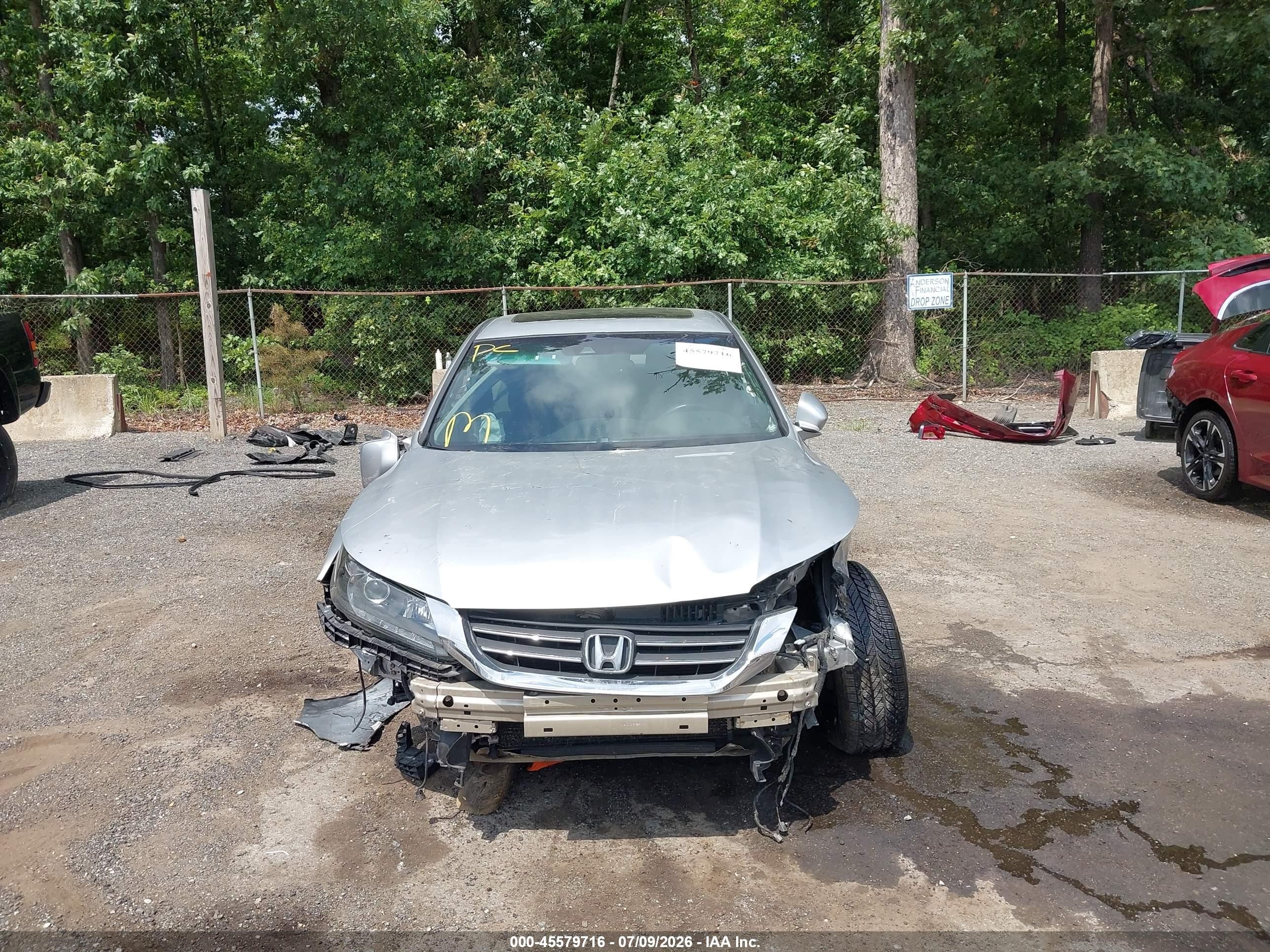 2013 Honda Accord Ex-l V-6 Silver vin: 1HGCR3F81DA046035