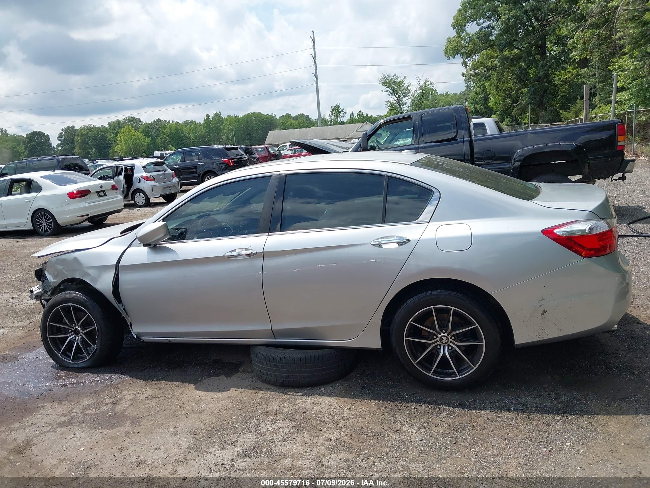 2013 Honda Accord Ex-l V-6 Silver vin: 1HGCR3F81DA046035