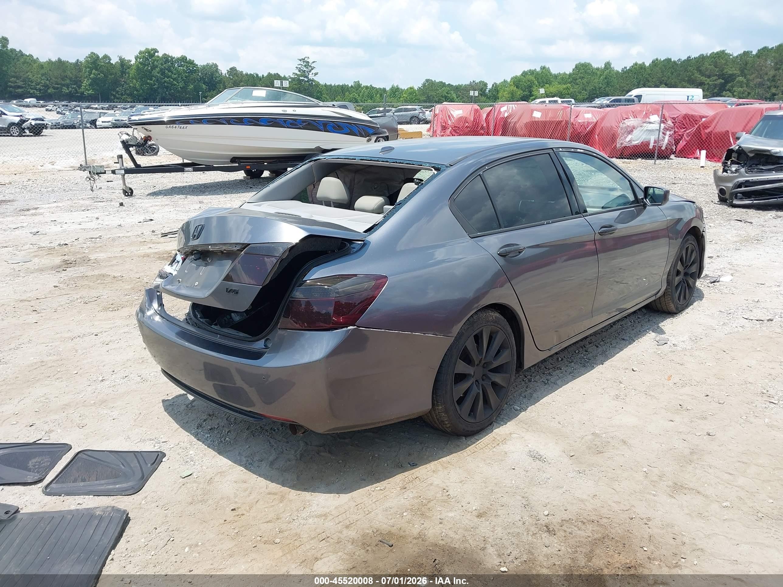 2013 Honda Accord Ex-l V-6 Gray vin: 1HGCR3F81DA048884