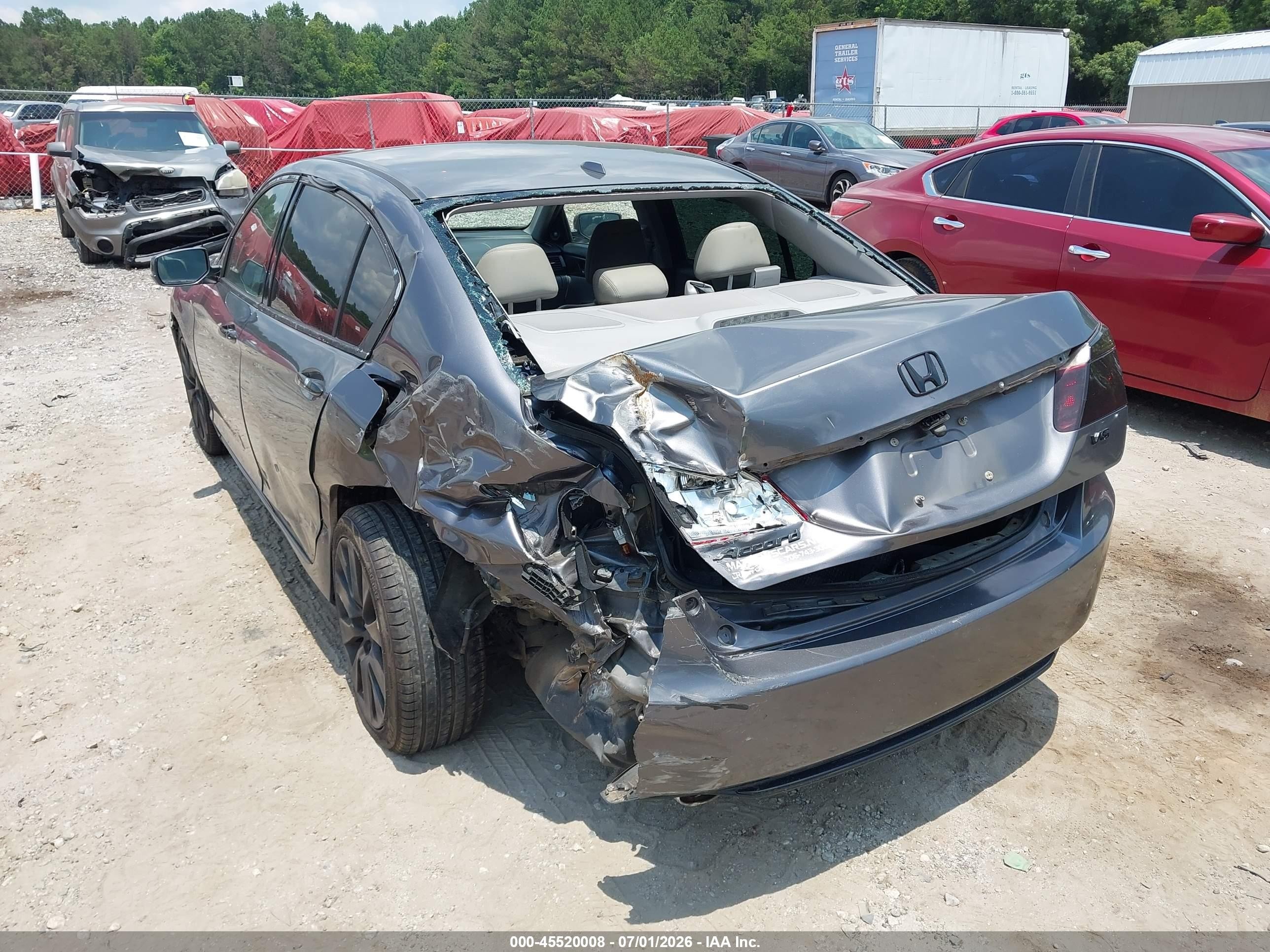 2013 Honda Accord Ex-l V-6 Gray vin: 1HGCR3F81DA048884