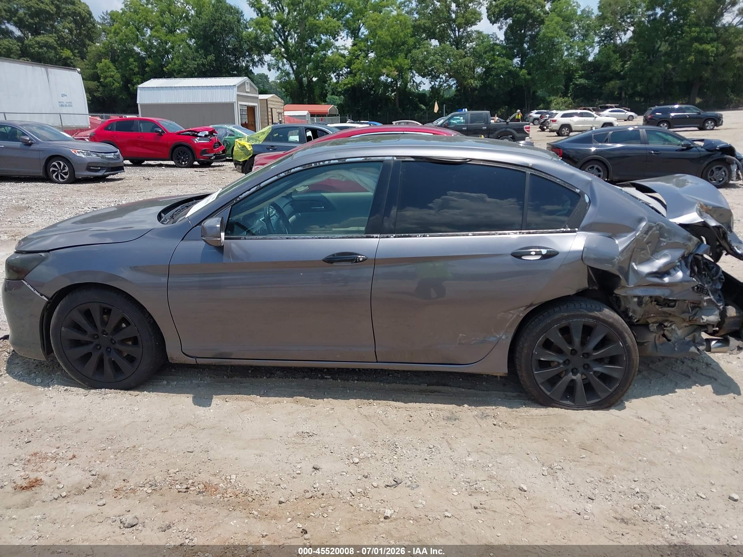 2013 Honda Accord Ex-l V-6 Gray vin: 1HGCR3F81DA048884
