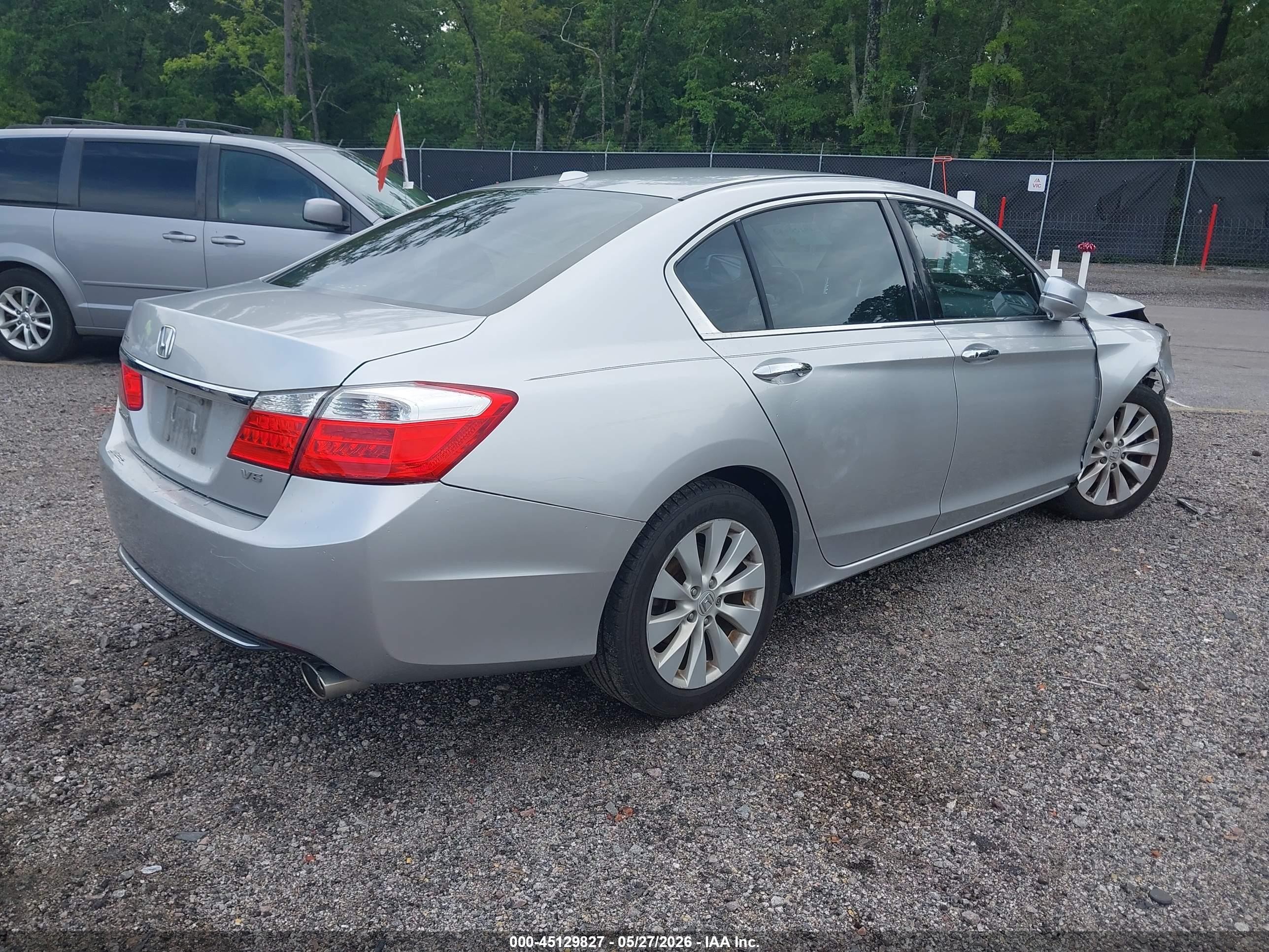 2014 Honda Accord Ex-l V-6 Silver vin: 1HGCR3F81EA011691