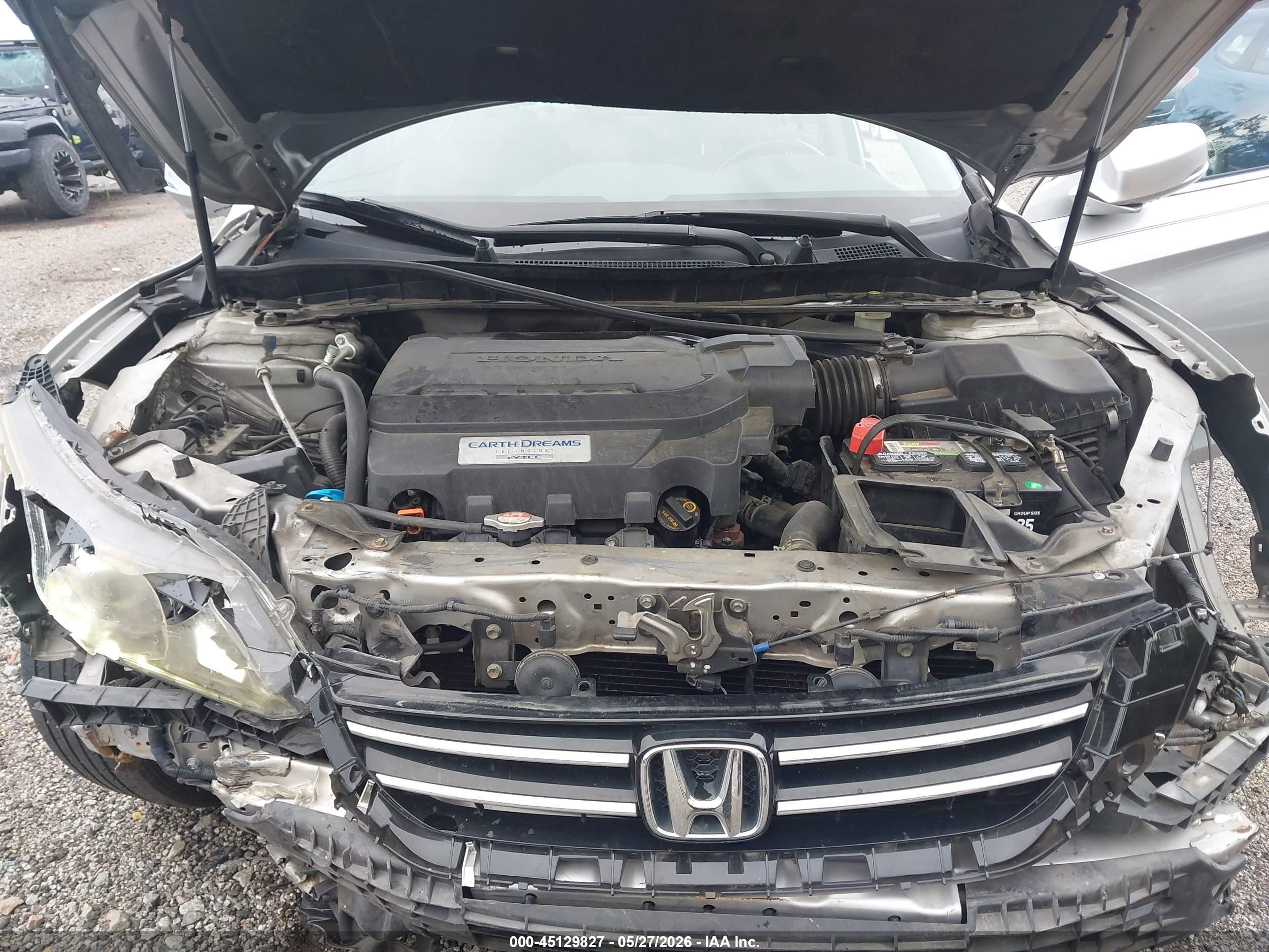 2014 Honda Accord Ex-l V-6 Silver vin: 1HGCR3F81EA011691