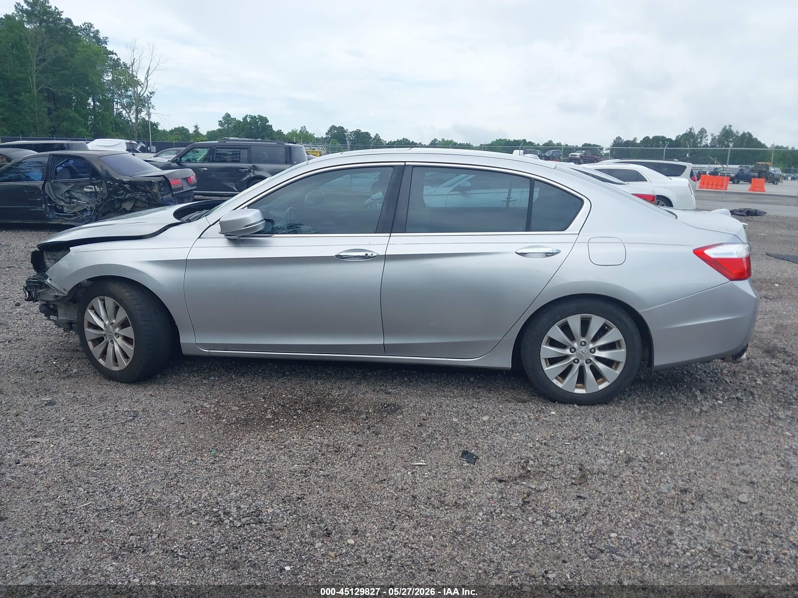2014 Honda Accord Ex-l V-6 Silver vin: 1HGCR3F81EA011691