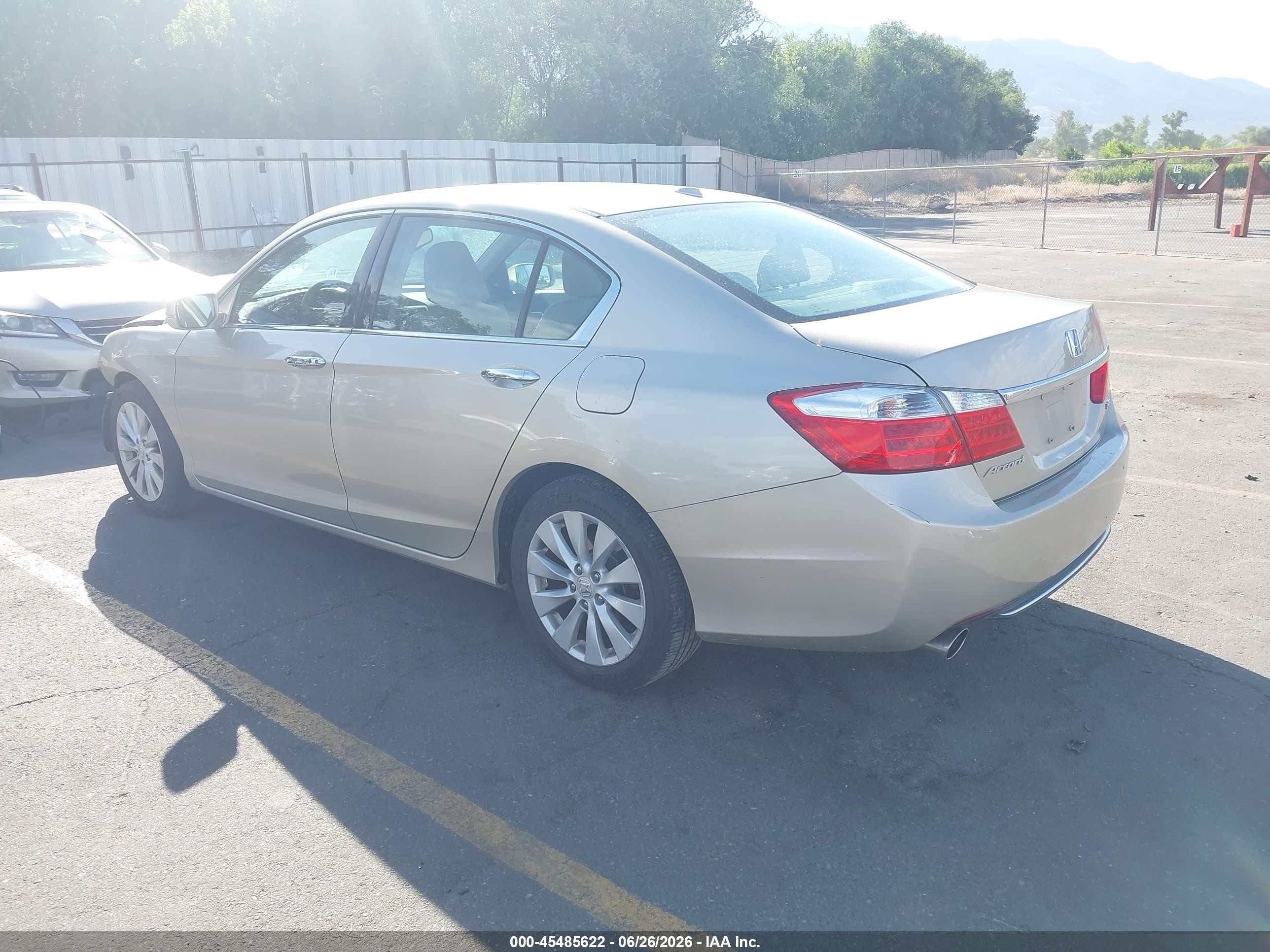 2014 Honda Accord Ex-l V-6 Cream vin: 1HGCR3F81EA040351