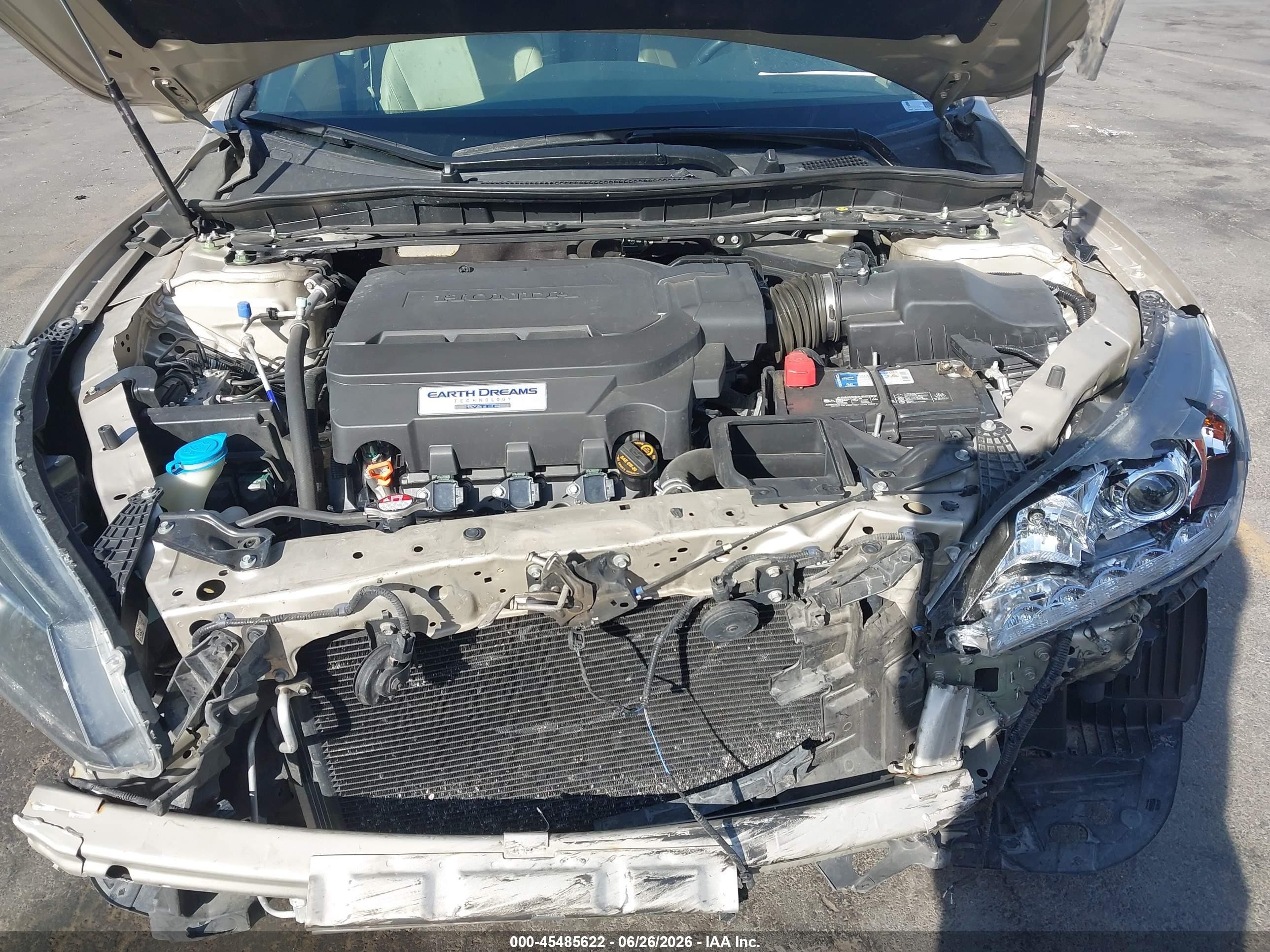 2014 Honda Accord Ex-l V-6 Cream vin: 1HGCR3F81EA040351