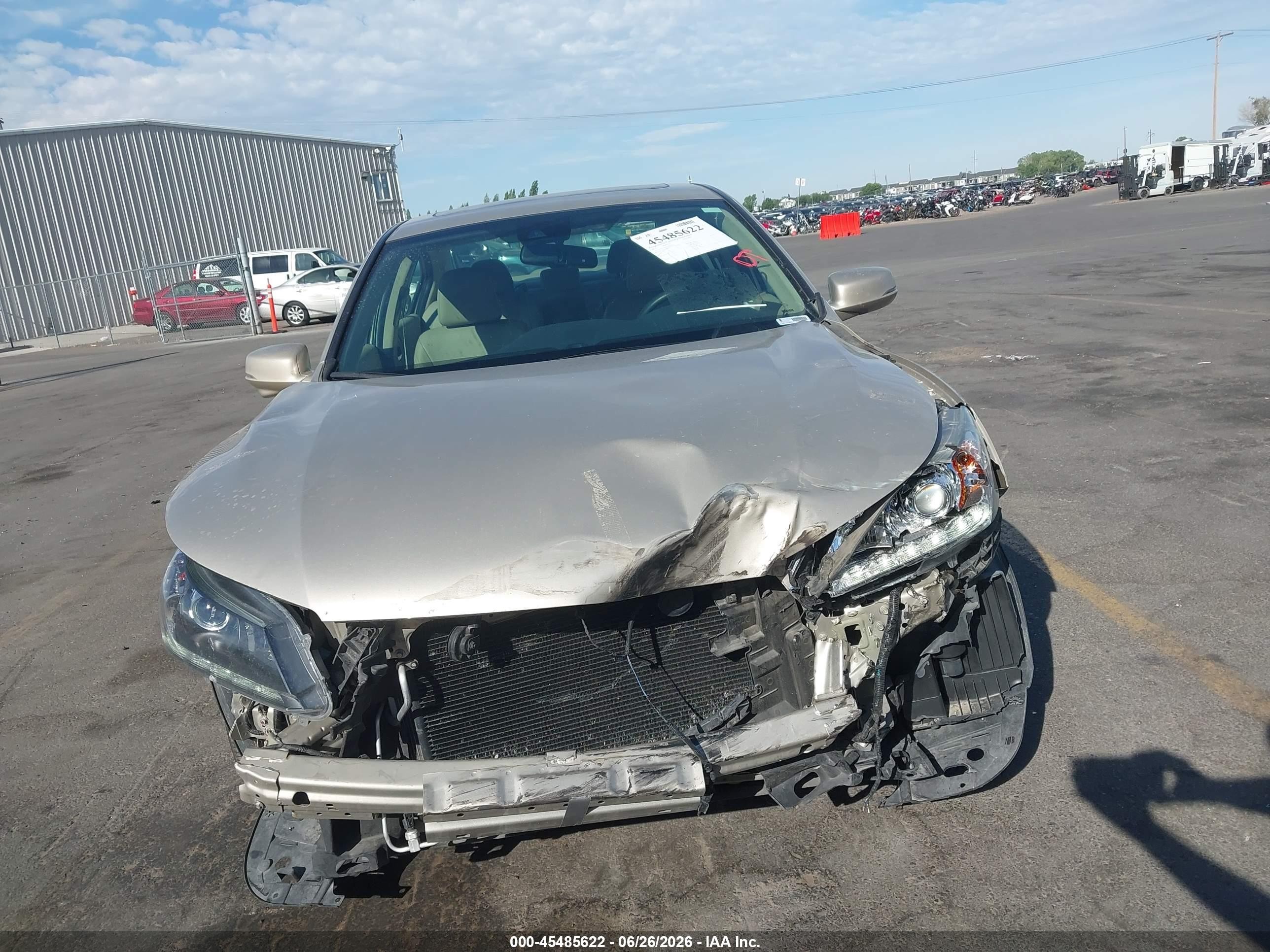 2014 Honda Accord Ex-l V-6 Cream vin: 1HGCR3F81EA040351