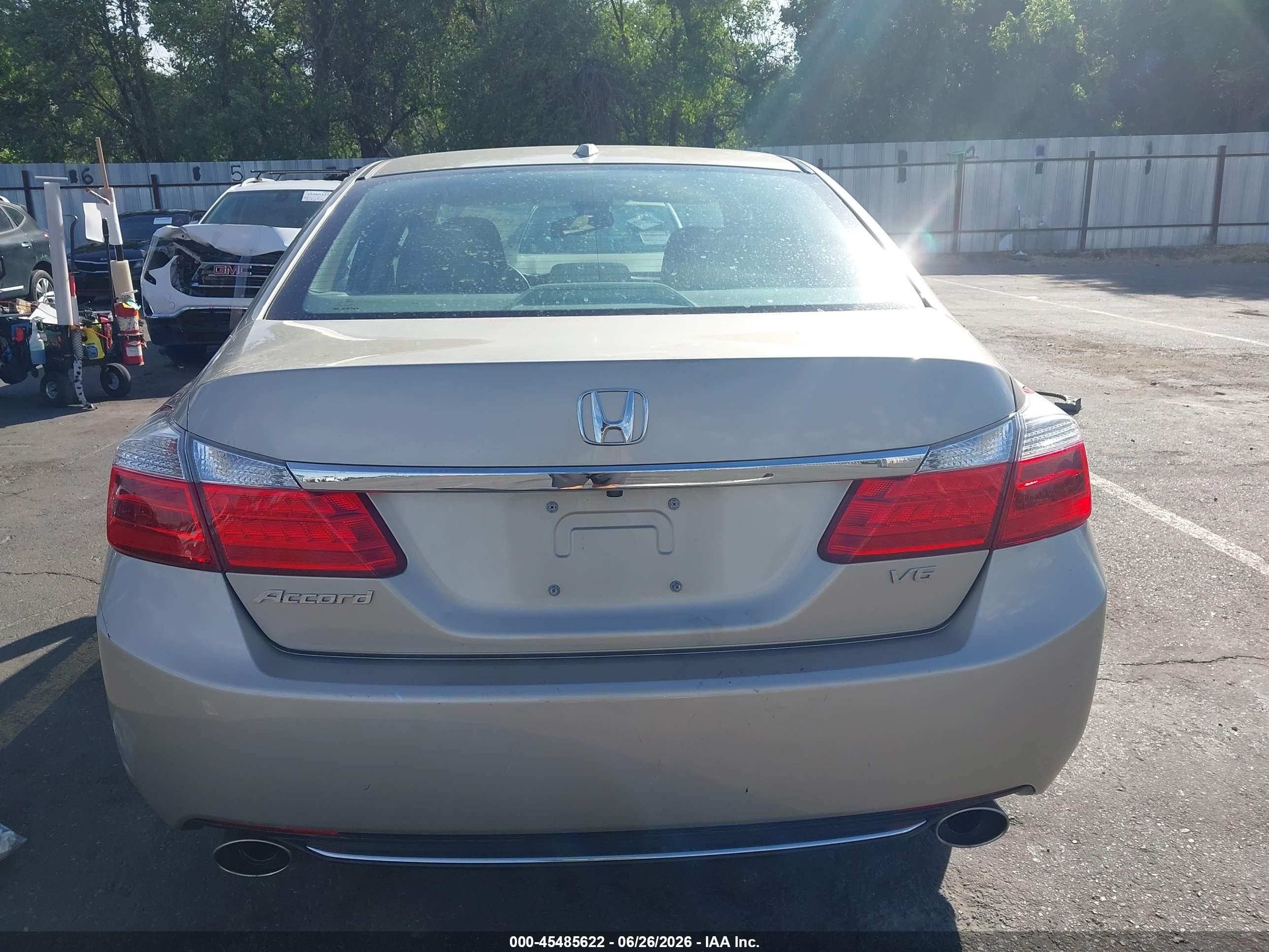 2014 Honda Accord Ex-l V-6 Cream vin: 1HGCR3F81EA040351