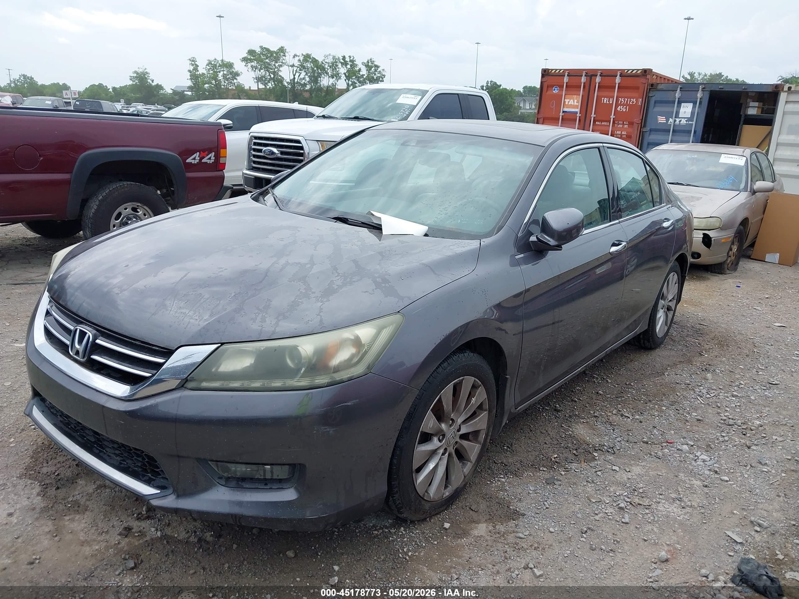 2015 Honda Accord Ex-l V-6 Gray vin: 1HGCR3F81FA003575