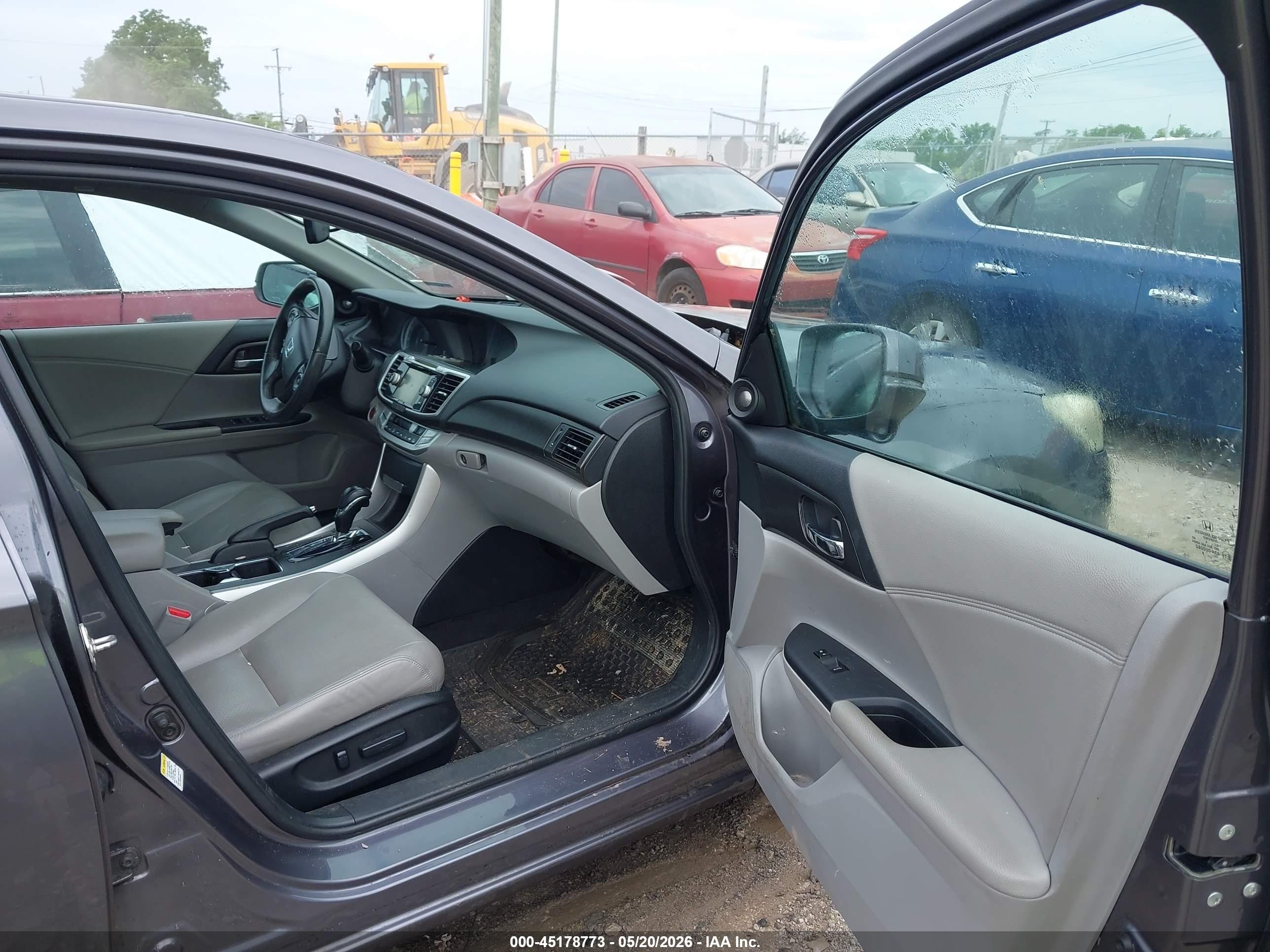 2015 Honda Accord Ex-l V-6 Gray vin: 1HGCR3F81FA003575