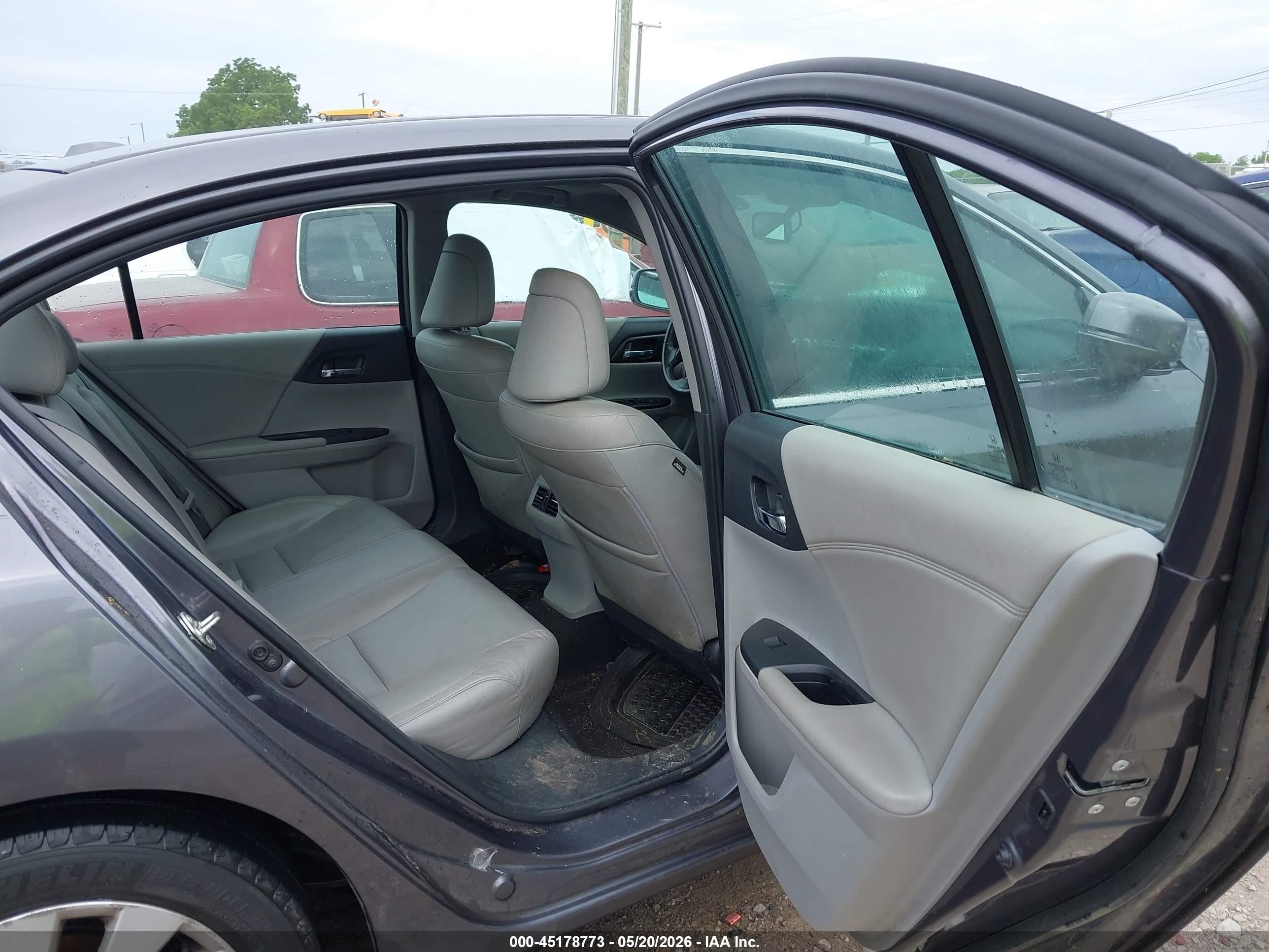 2015 Honda Accord Ex-l V-6 Gray vin: 1HGCR3F81FA003575